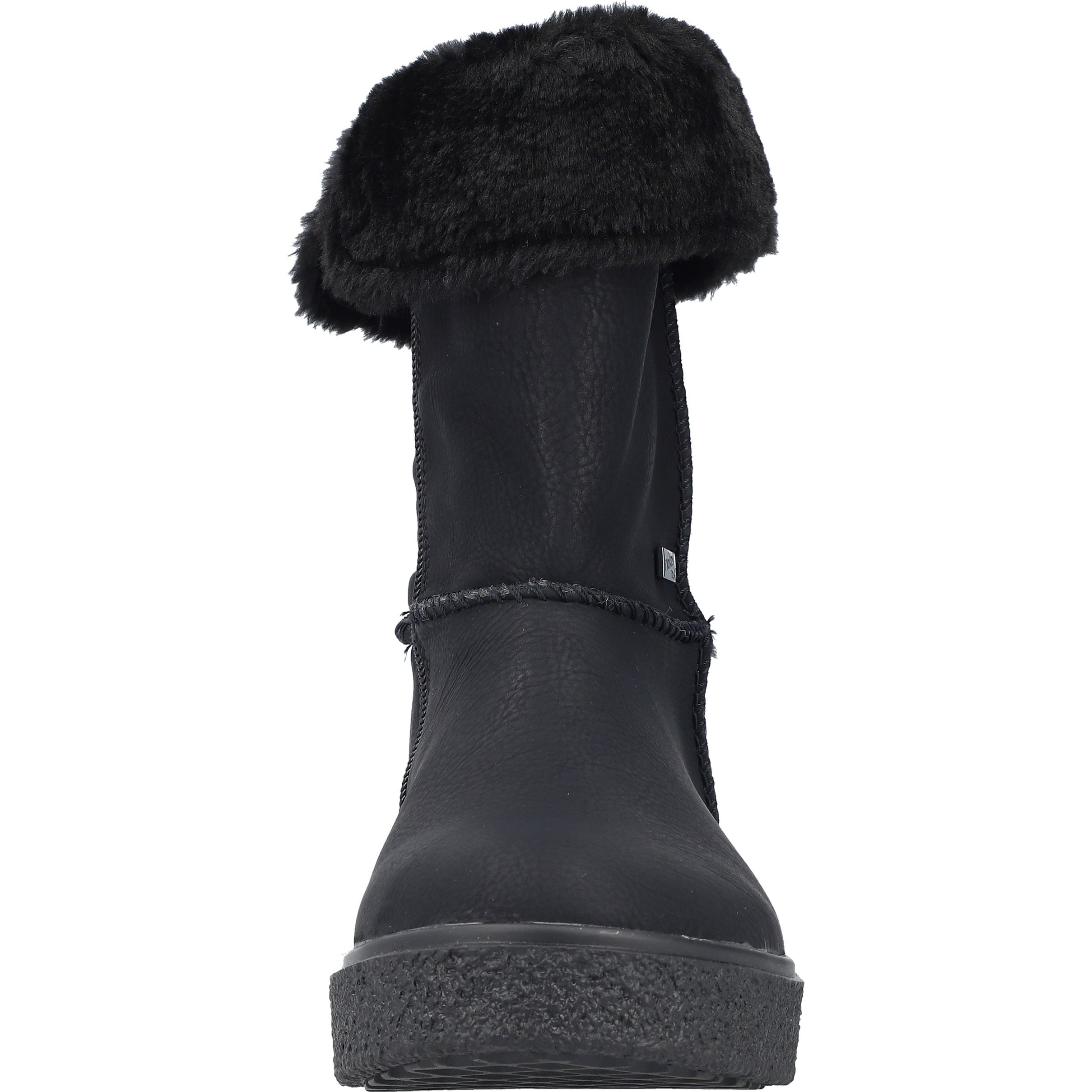 RIEKER Aulinukai moterims, Juoda, Ladies mid height boots 9