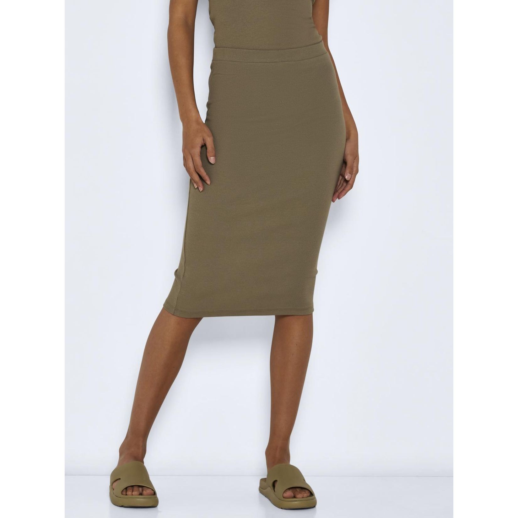 NOISY MAY Maxi sijonas moterims, Pilka, NMMAYA NW SKIRT 2