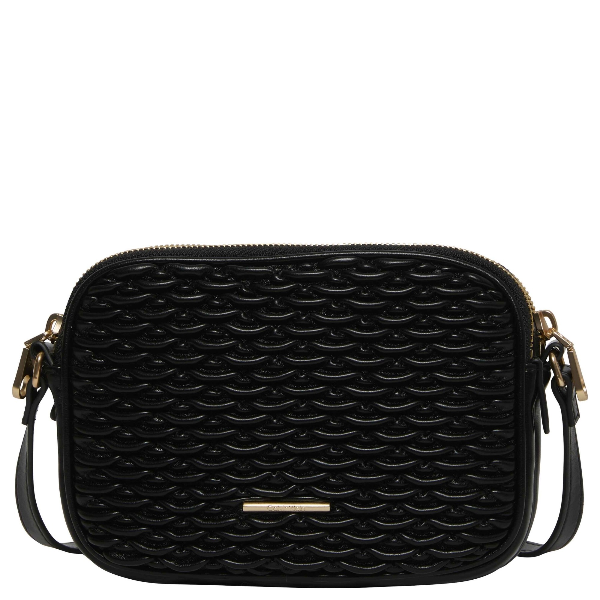 CALVIN KLEIN Rankinė per petį moterims, Juoda, pleated double zip camer?a bag 1