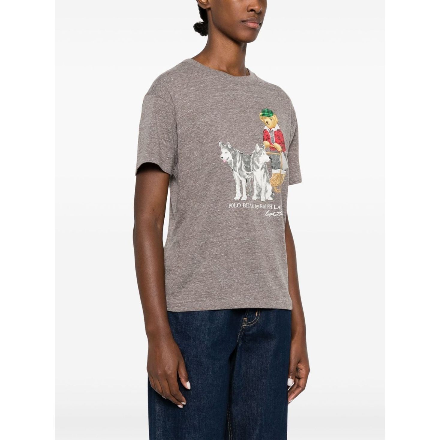 POLO RALPH LAUREN Marškinėliai trump. rankovėmis moterims, Pilka, Short sleeve t-shirt 3