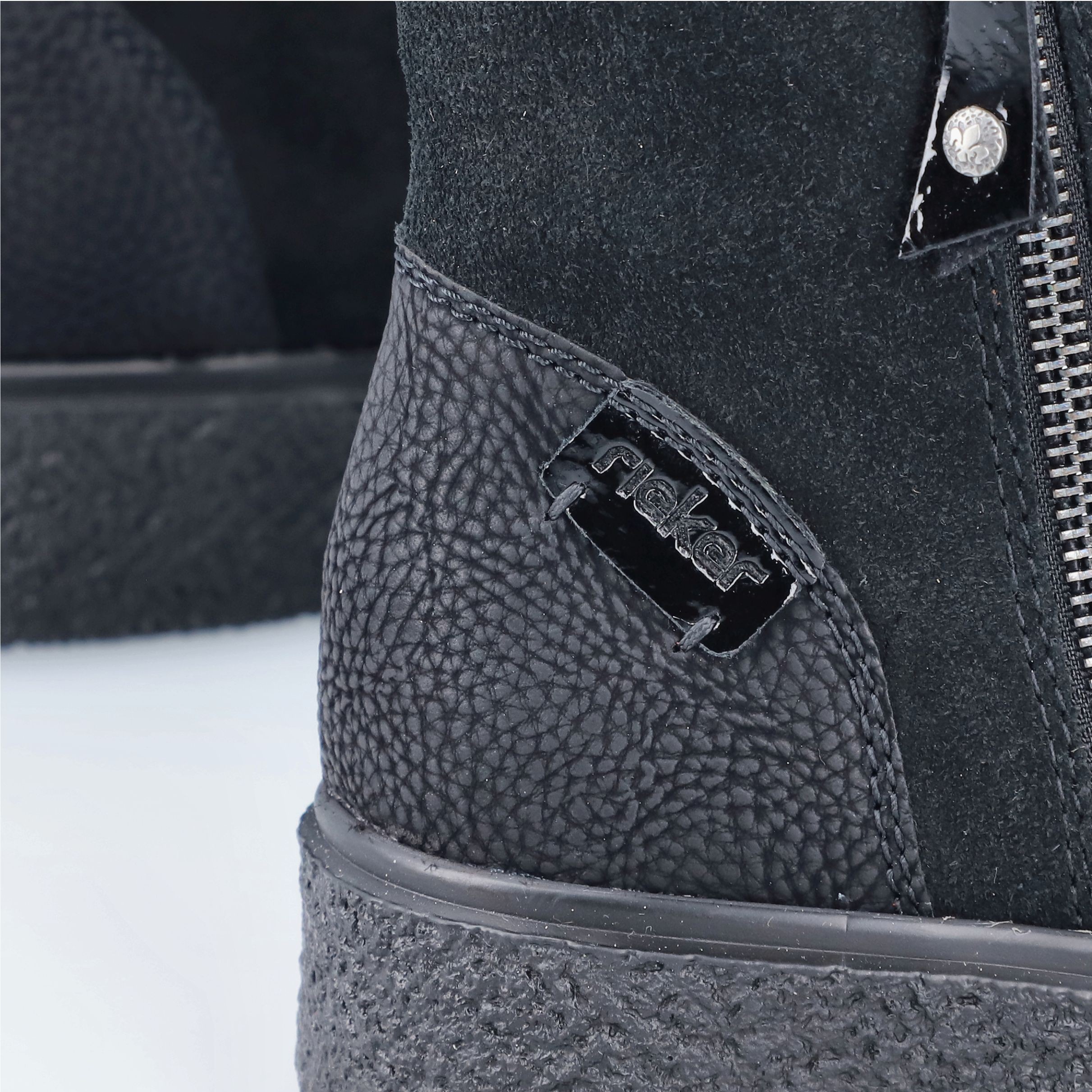 RIEKER Aulinukai moterims, Juoda, Ladies mid height boots 4