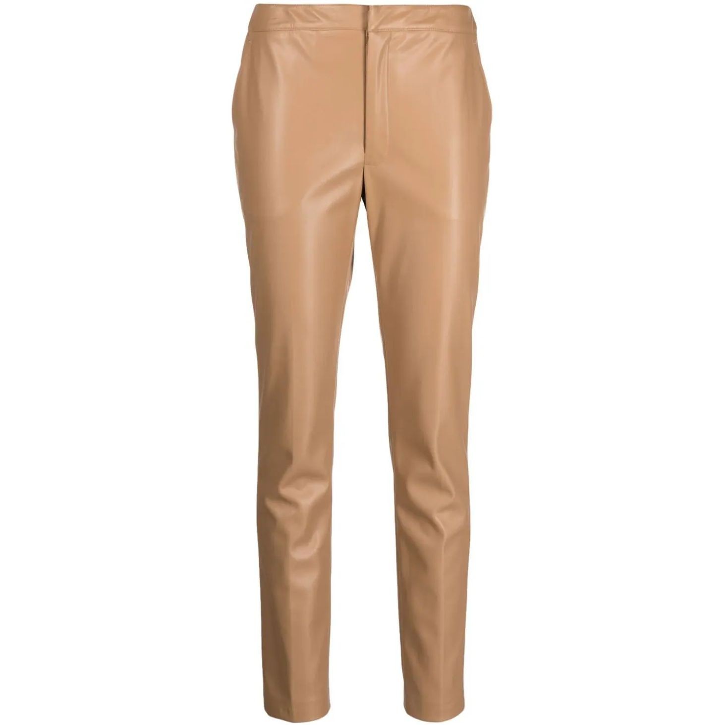 TWINSET Formalios kelnės moterims, Ruda, Leather pants 1