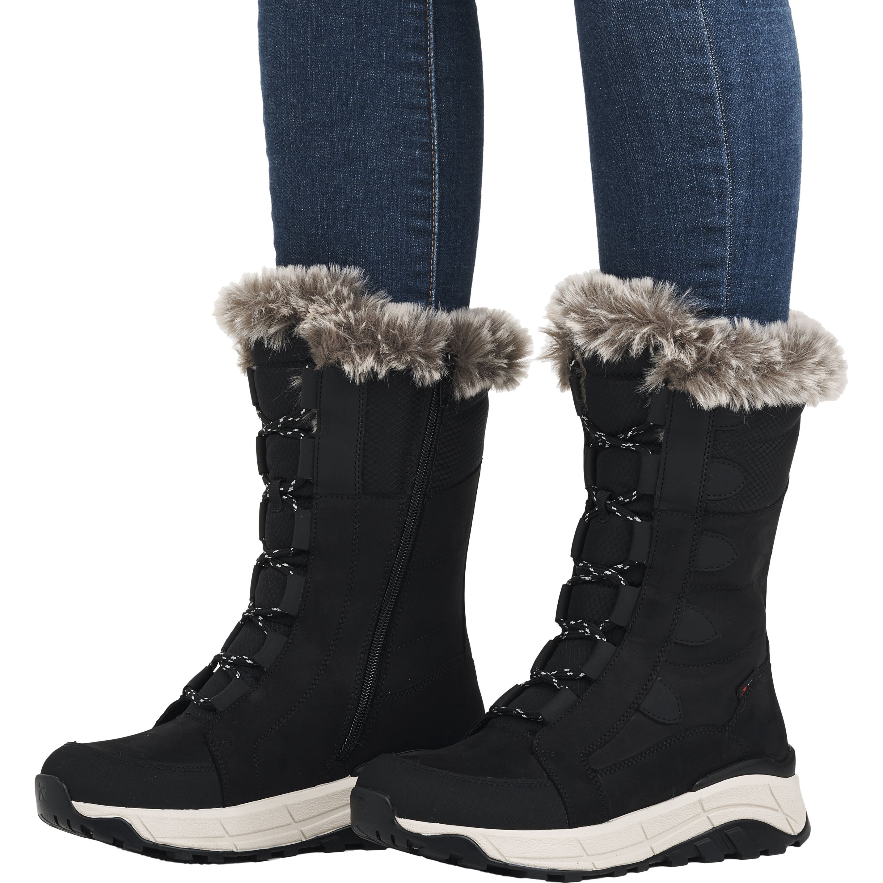 RIEKER EVOLUTION Aulinukai moterims, Juoda, Ladies mid height boots 11