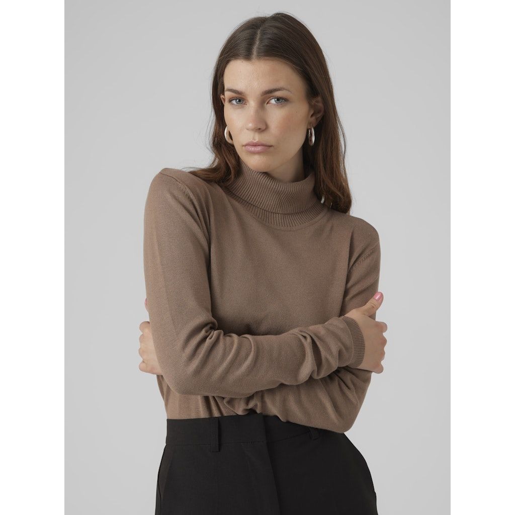VERO MODA Megztinis moterims, Ruda, VMGLORY LS ROLLNECK 3