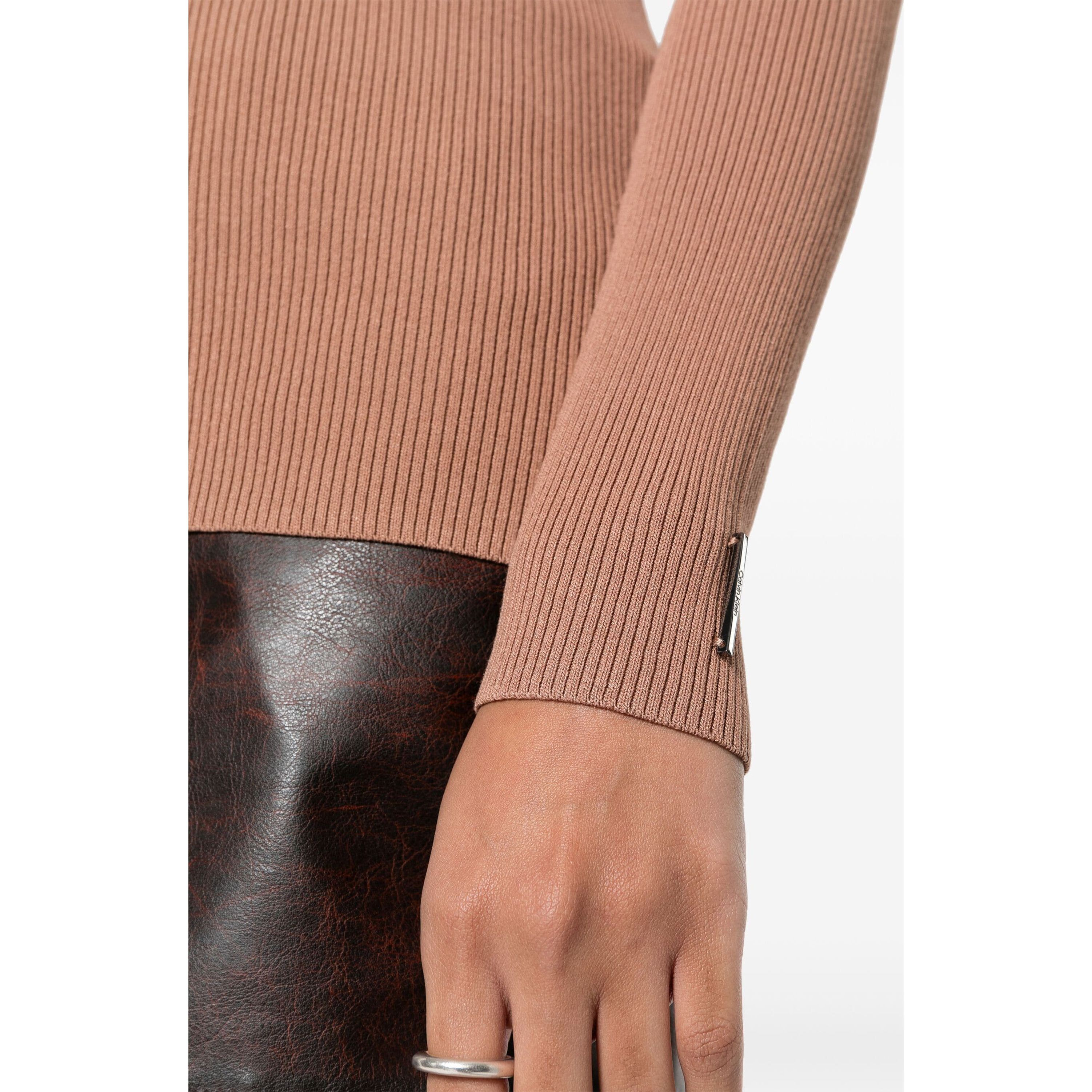 CALVIN KLEIN Megztinis moterims, Pilka, Pullover sweater 4