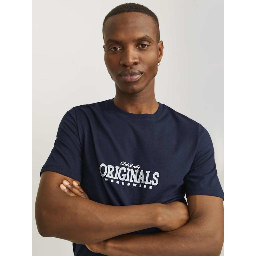 JACK & JONES Marškinėliai vyrams, Mėlyna, JORSTAR TEE SS CREW 5