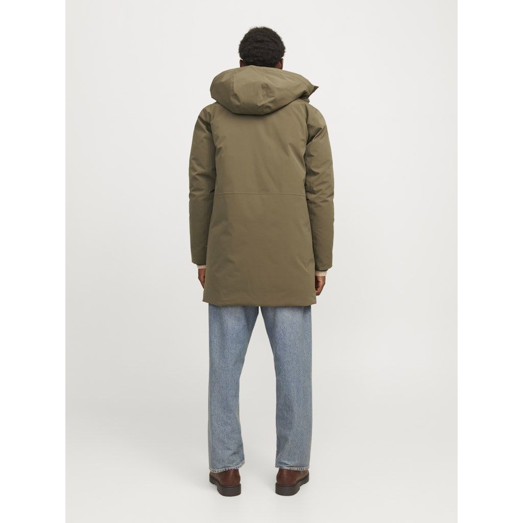 JACK & JONES Pūkinis paltas vyrams, Ruda, Wave parka 3