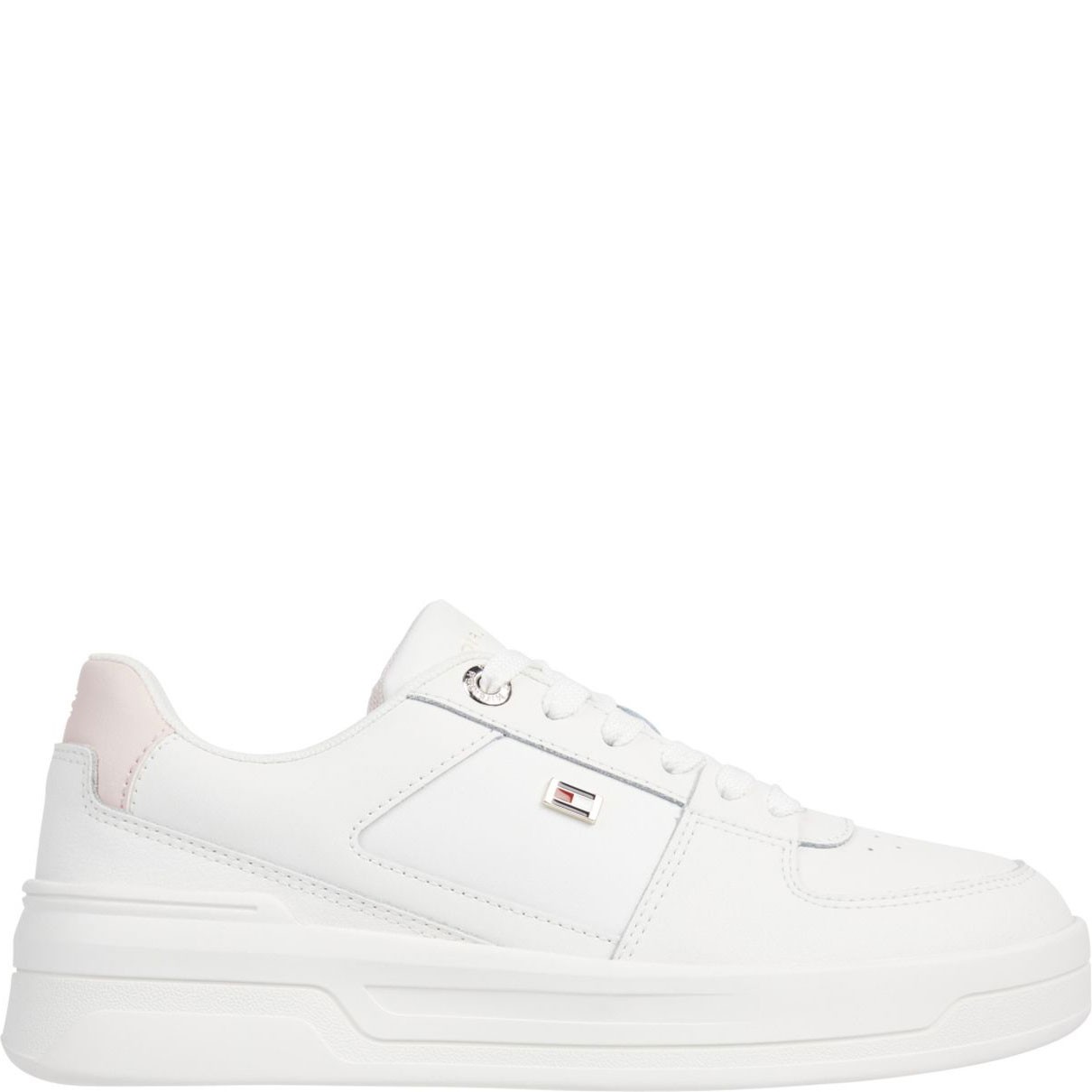 TOMMY HILFIGER Laisvalaikio bateliai moterims, Smėlio, Flag basket sneaker 1