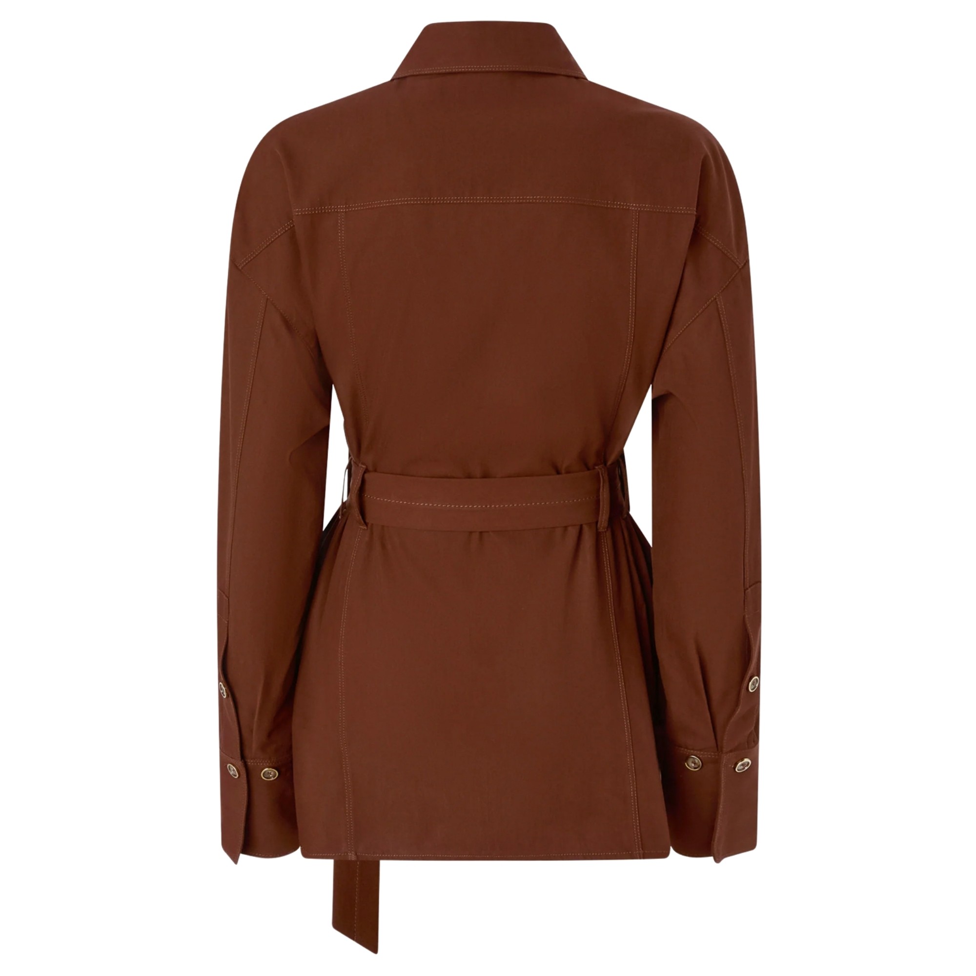 PINKO Marškiniai ilgomis rankovėmis moterims, Ruda, Cheryl overshirt 2