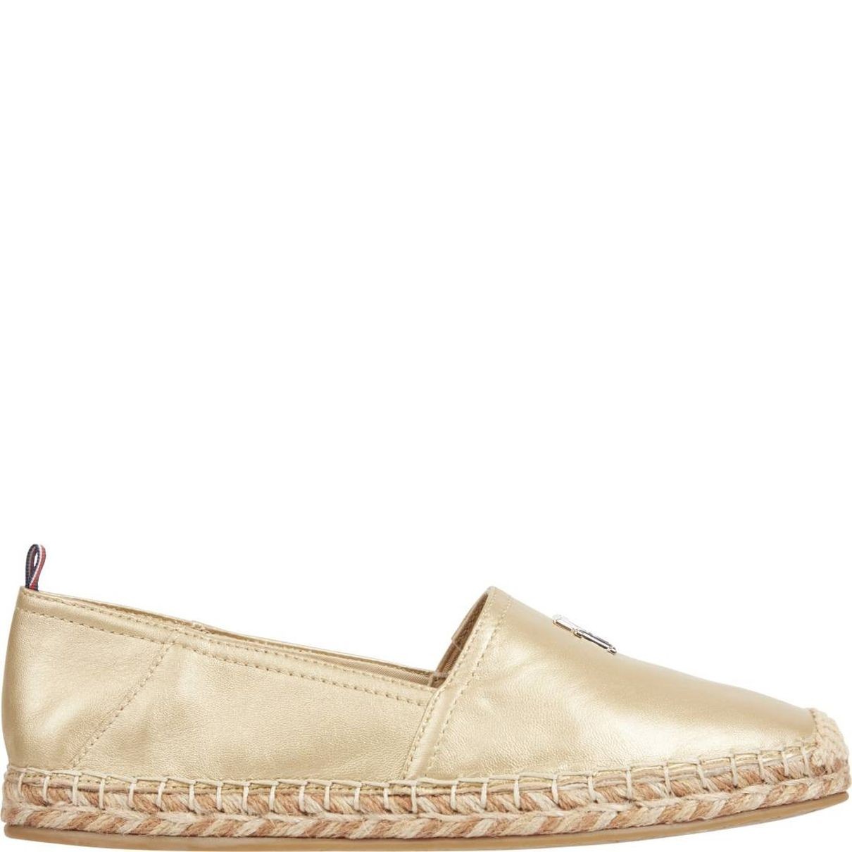 TOMMY HILFIGER Espadrilės moterims, Auksinė, Gold flat espadrille 1