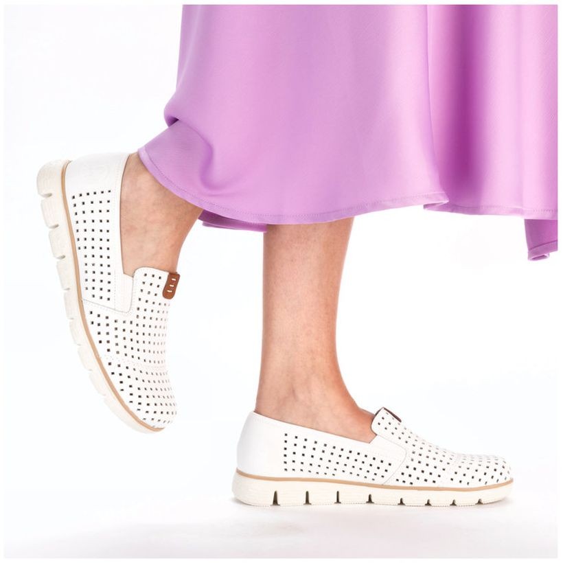 RIEKER Basutės moterims, Balta, SANDALS 5