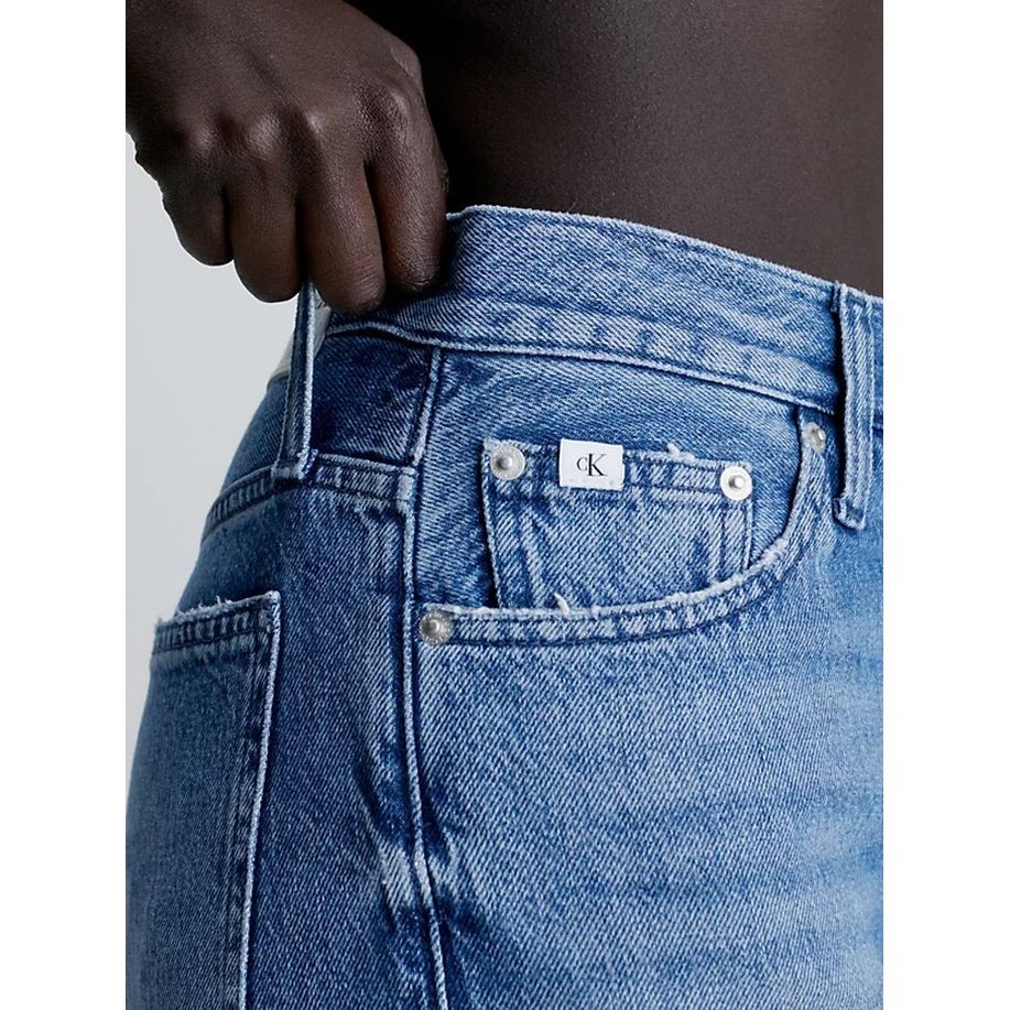 CALVIN KLEIN JEANS Tiesūs džinsai -moterims, Mėlyna, Mom jean 4