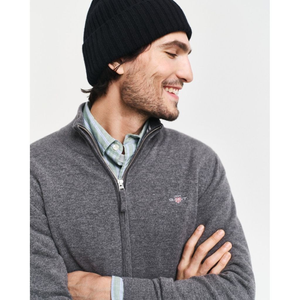 GANT Džemperis vyrams, Pilka, Superfine lambswool jumper 4