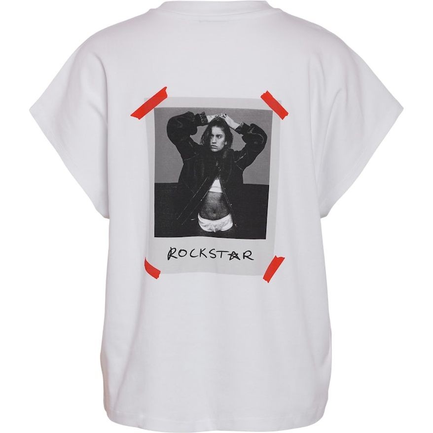 NOISY MAY Marškinėliai moterims, Balta, Kim printed t-shirt 2