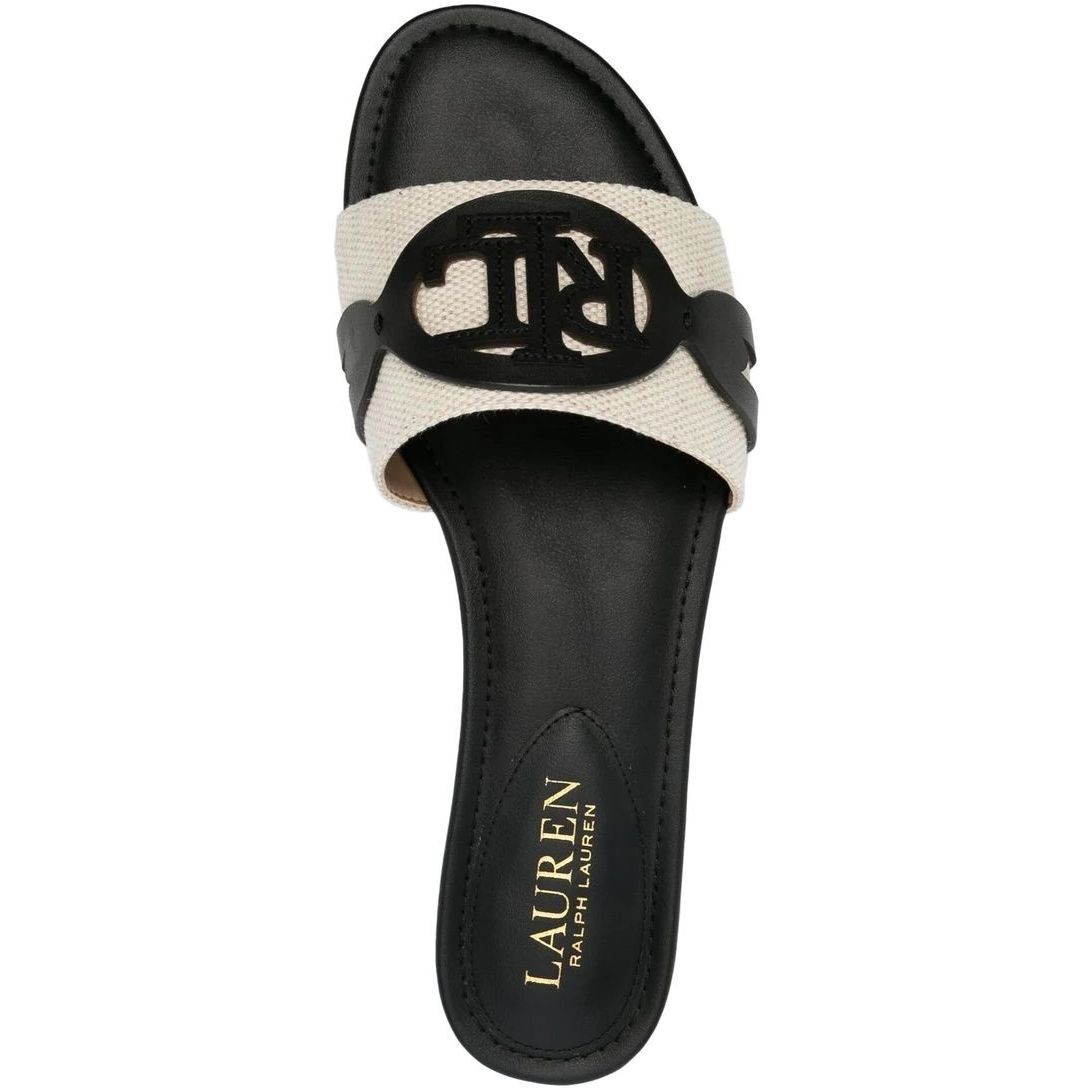LAUREN RALPH LAUREN Šlepetės moterims, Kūno, Alegra canvas slide sandals 4