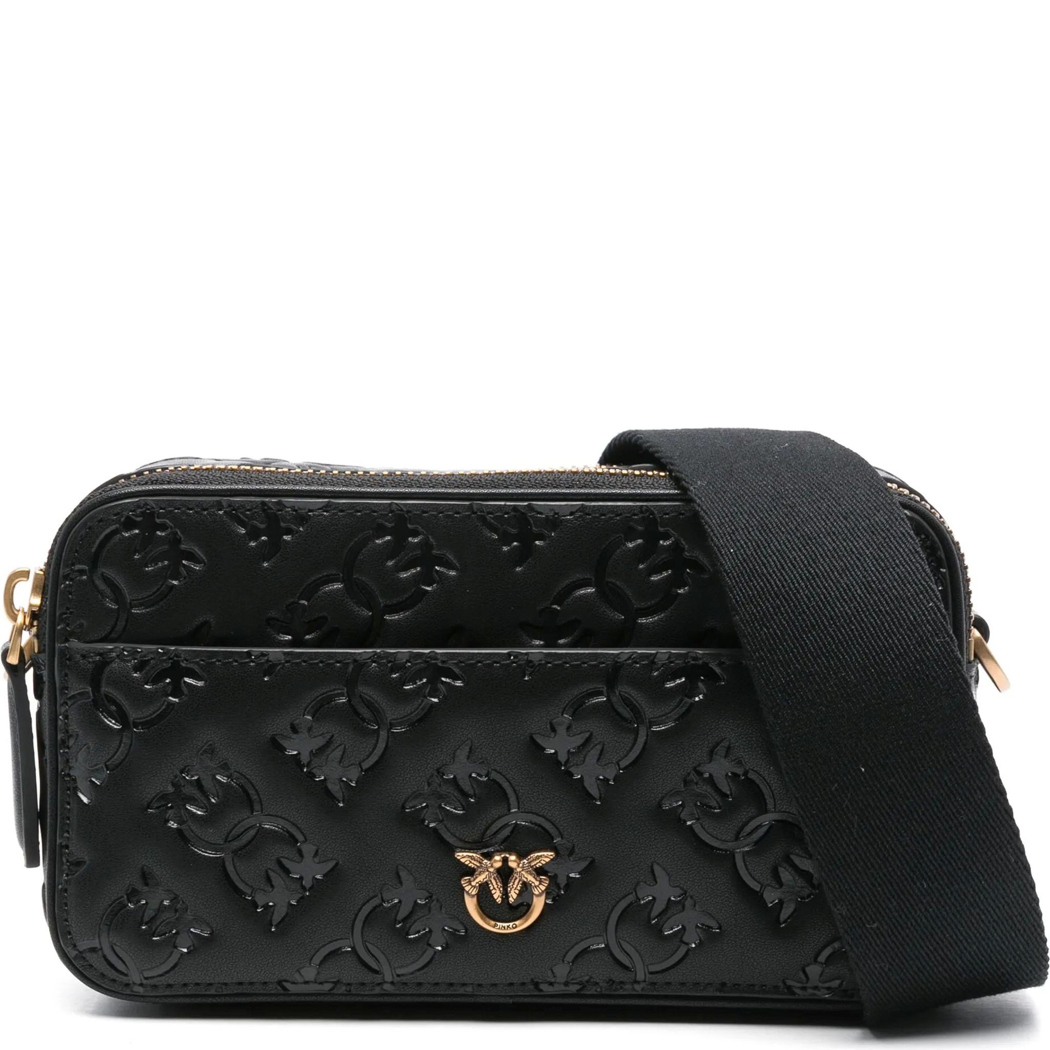 PINKO Rankinė per petį moterims, Juoda, Camera bag mini  1