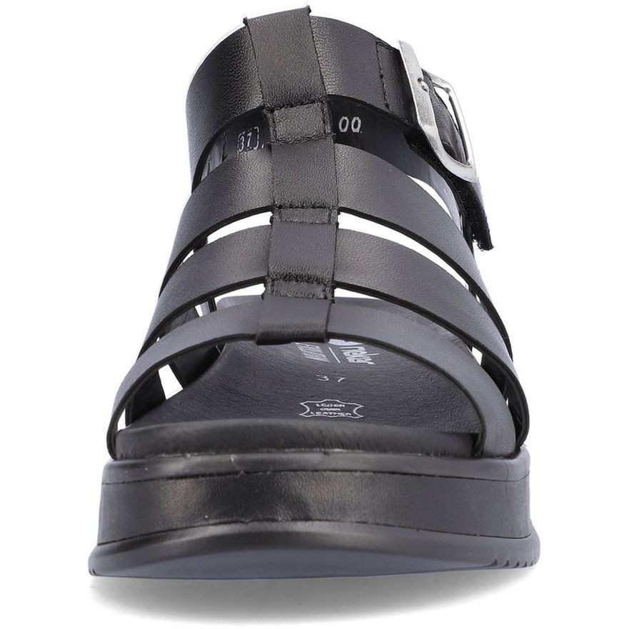 RIEKER Basutės moterims, Juoda, SANDALS 8