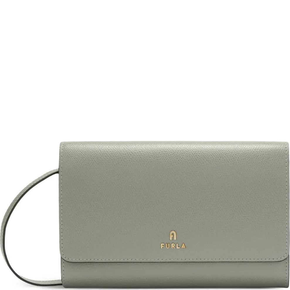 FURLA Piniginė moterims, Žalia, Furla camelia chain wallet 1