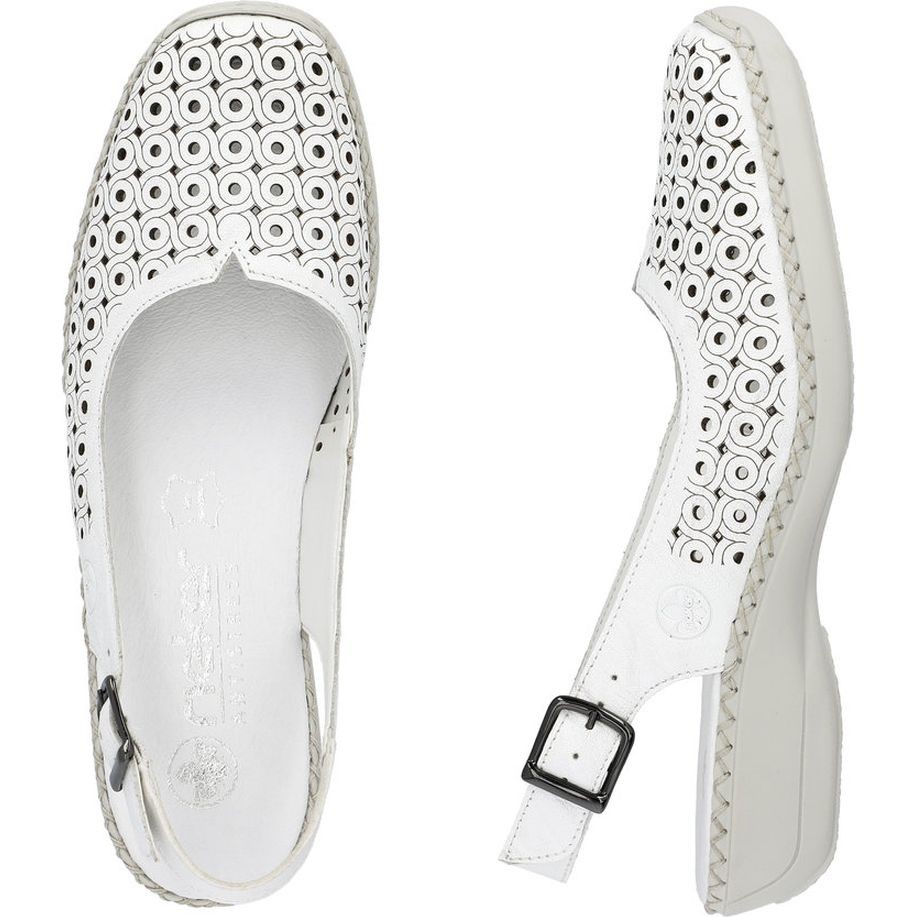 RIEKER Basutės moterims, Balta, SANDALS 8