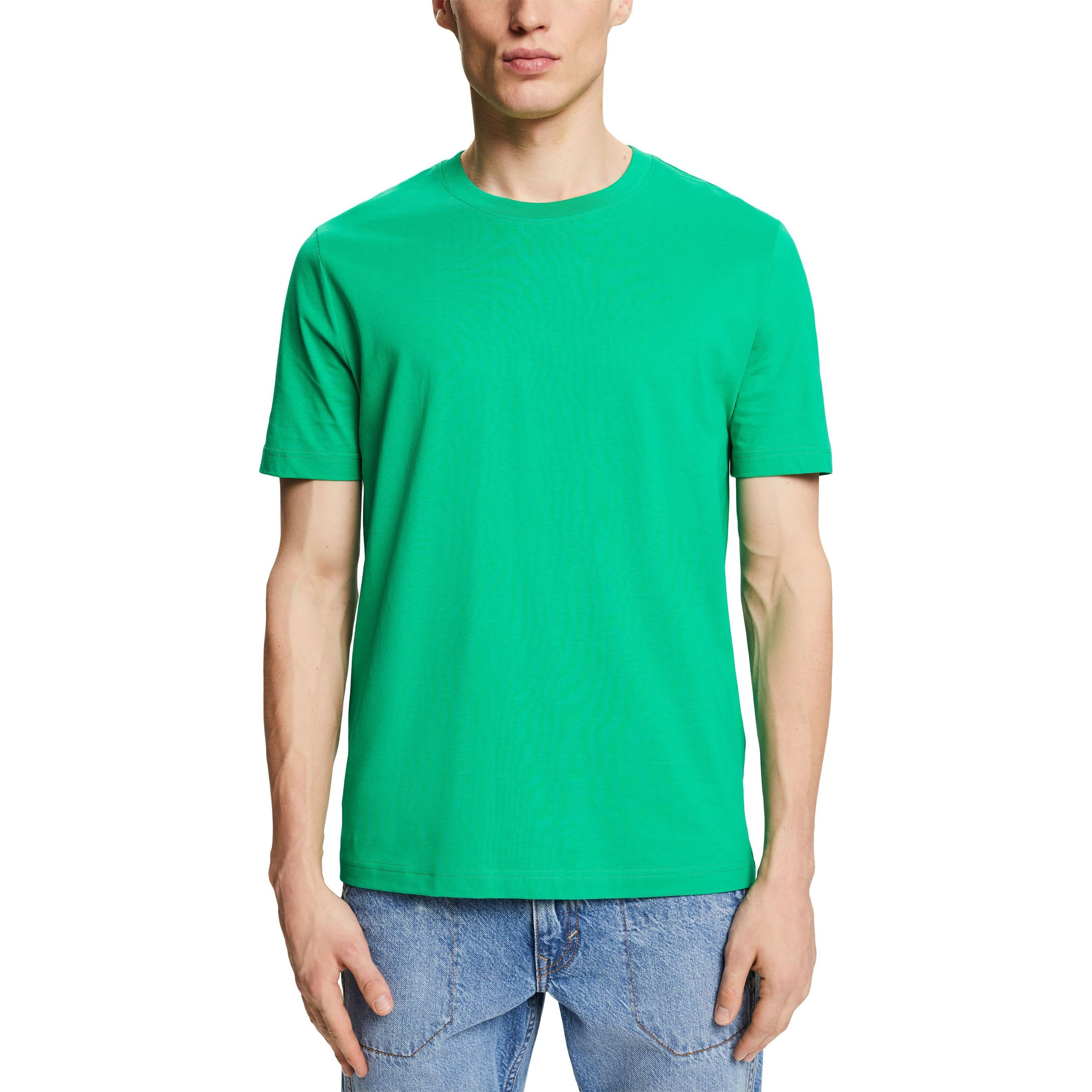 ESPRIT Marškinėliai vyrams, Žalia, ocs slim cn ssl T-Shirts 2