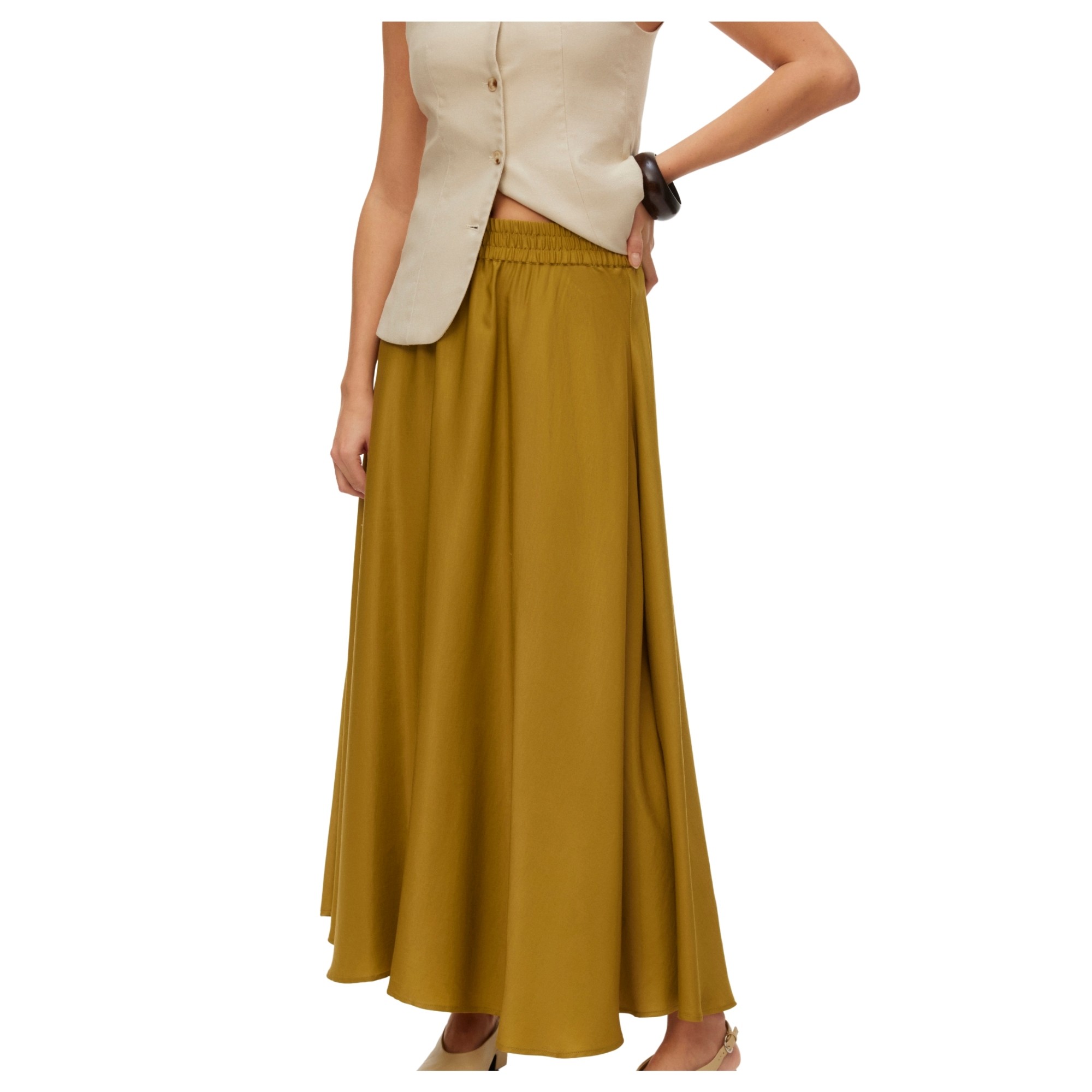 VERO MODA Maxi sijonas moterims, Auksinė, Mira 1