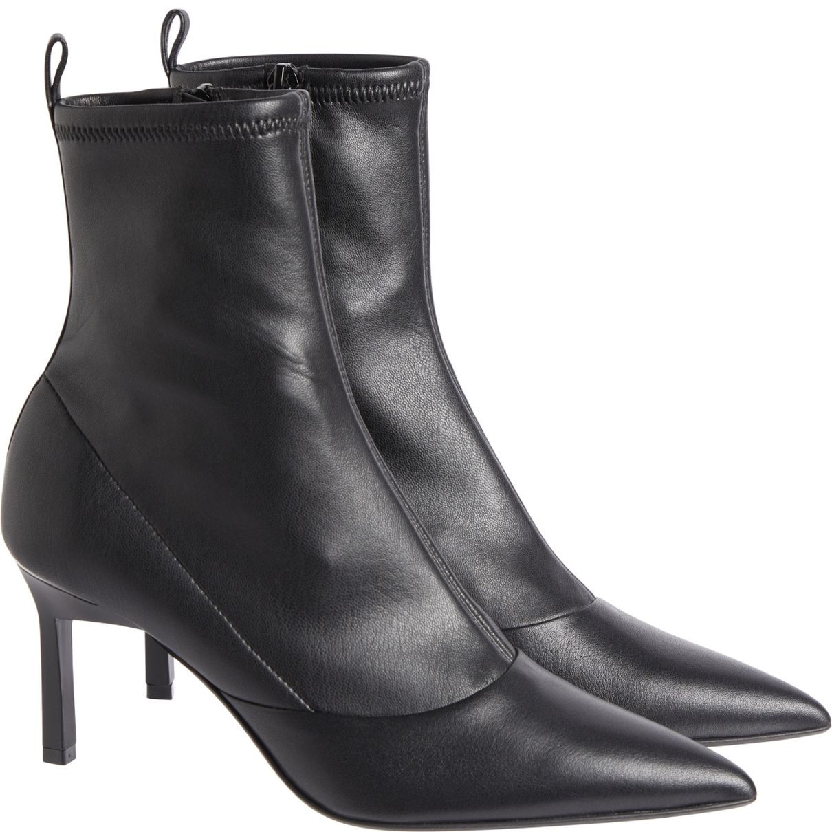 CALVIN KLEIN Aulinukai moterims, Juoda, Geo stil stretch ankle boot 1