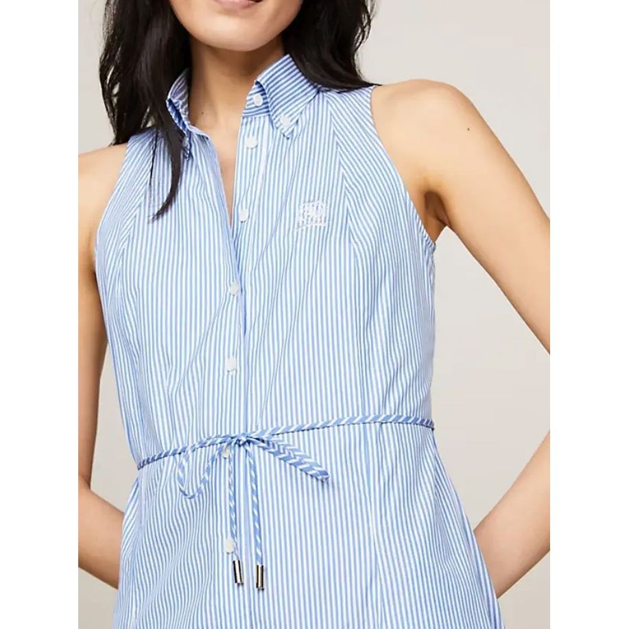 TOMMY HILFIGER Midi suknelė moterims, Balta, Thc cc ithaca shirt dress 4