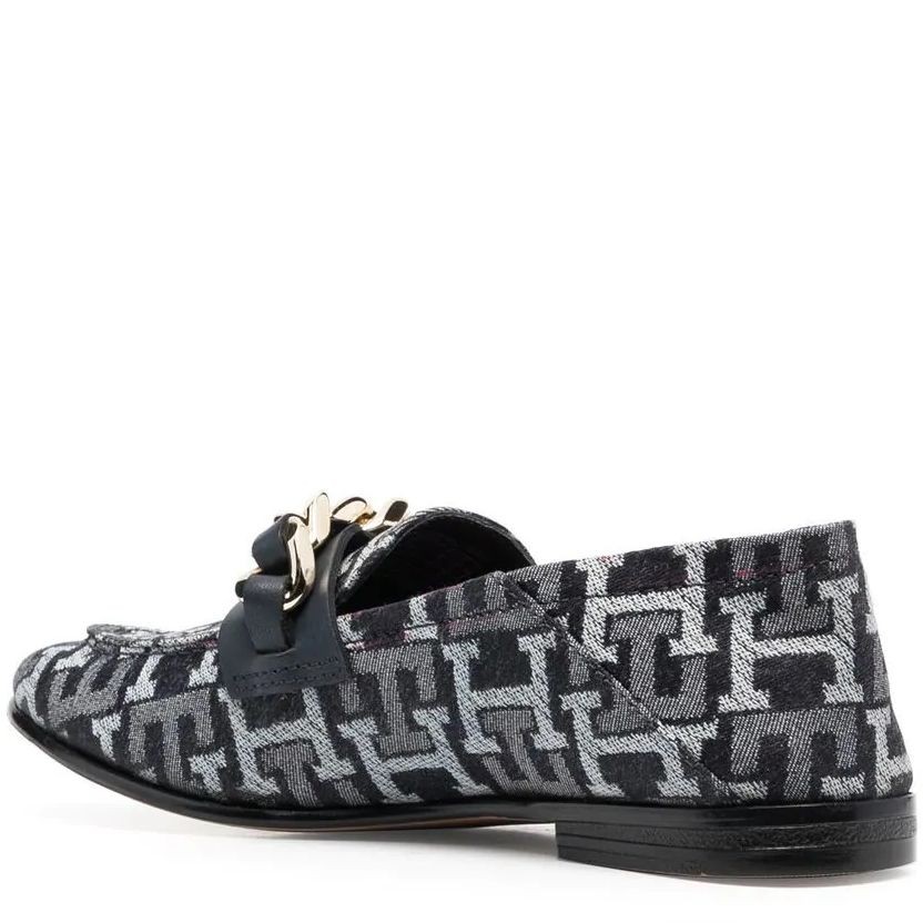 TOMMY HILFIGER Loaferiai moterims, Mėlyna, CHAIN LOAFER DENIM 3