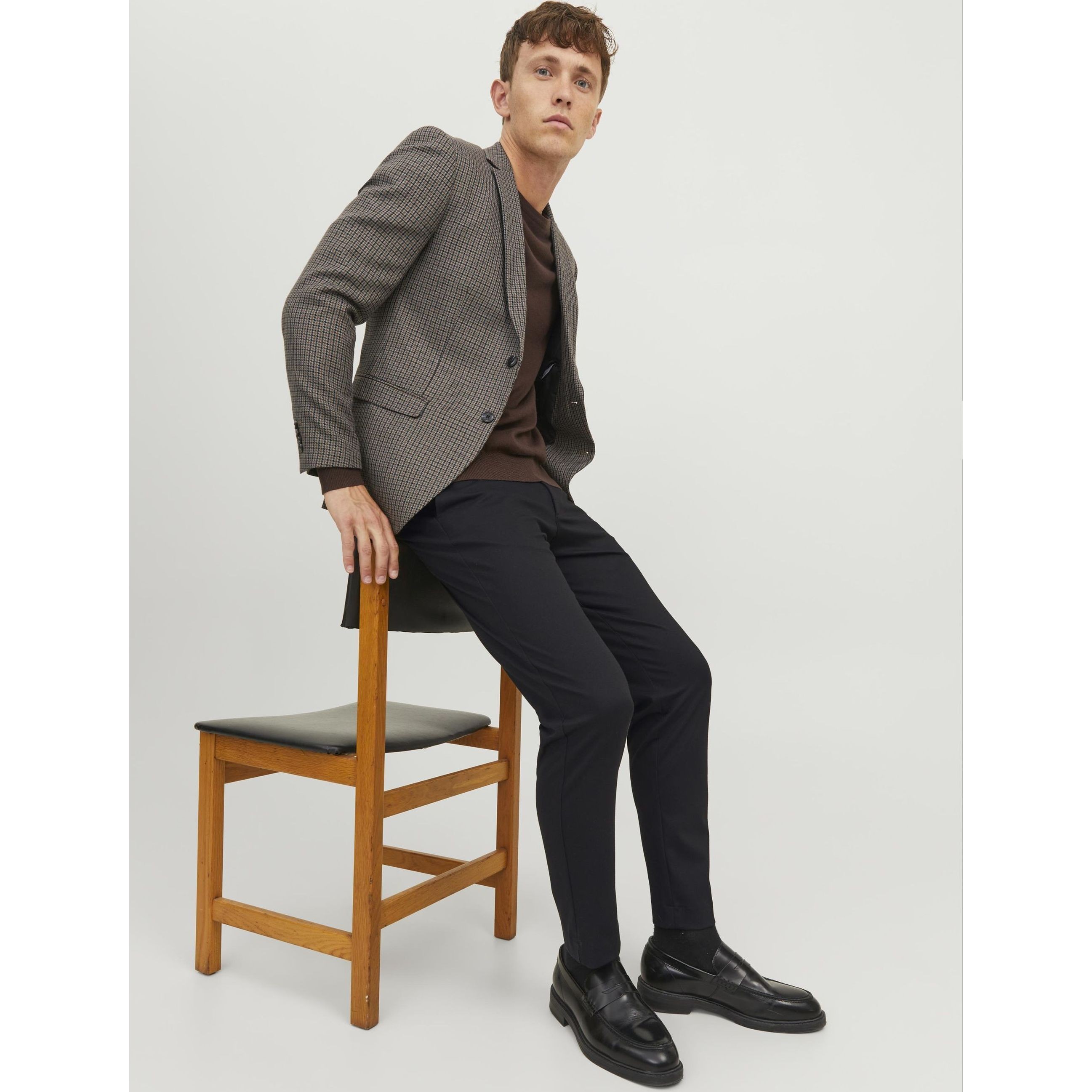 JACK & JONES Kelnės vyrams, Juoda, JPSTMARCO JJCOOPER CHI 8