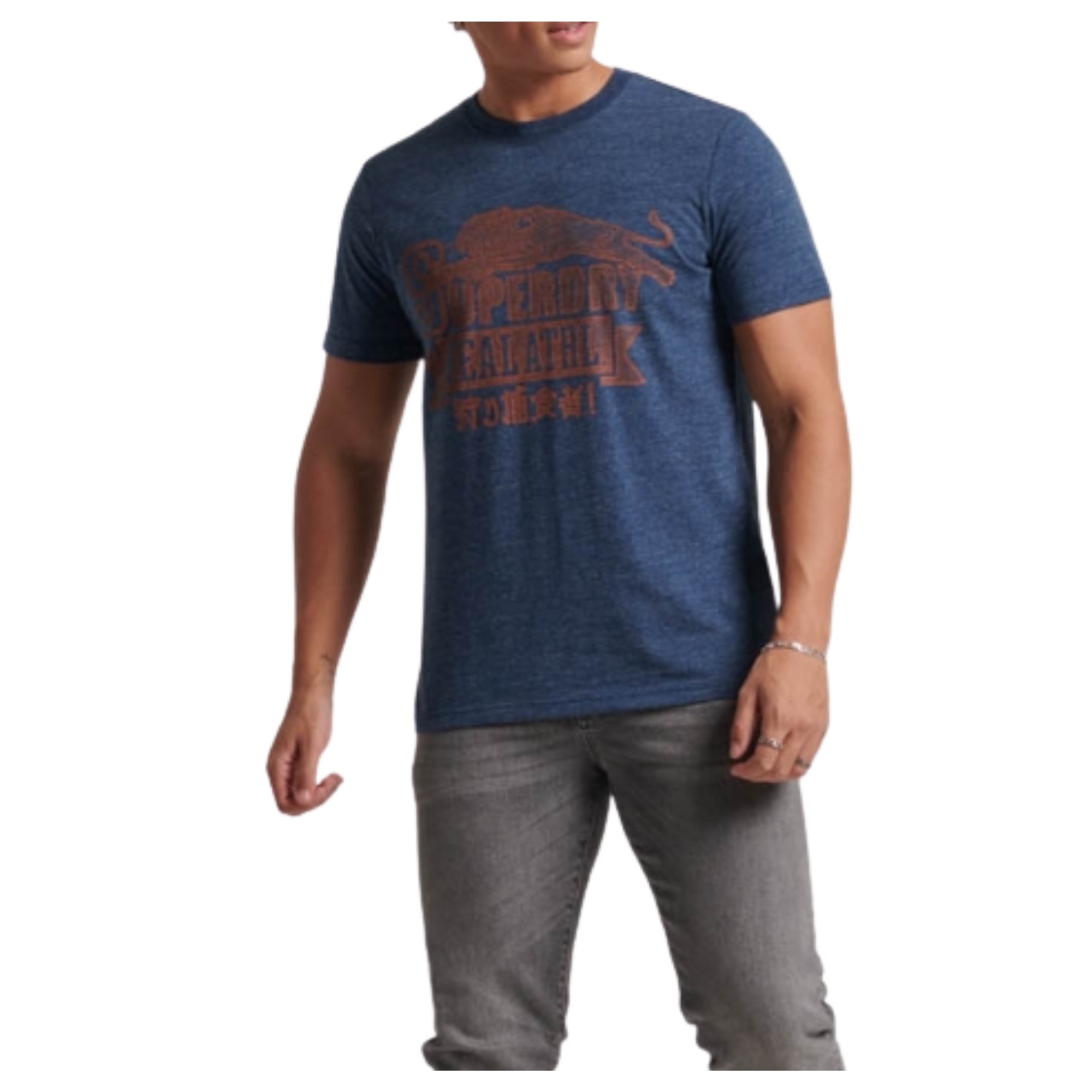 SUPERDRY T-särgid mehed, ATHLETIC COLLEGE GRA