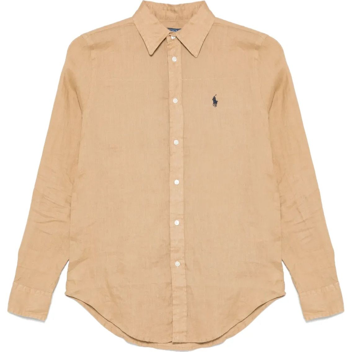 POLO RALPH LAUREN Marškiniai ilgomis rankovėmis moterims, Chaki, Long sleeve-button front shirt