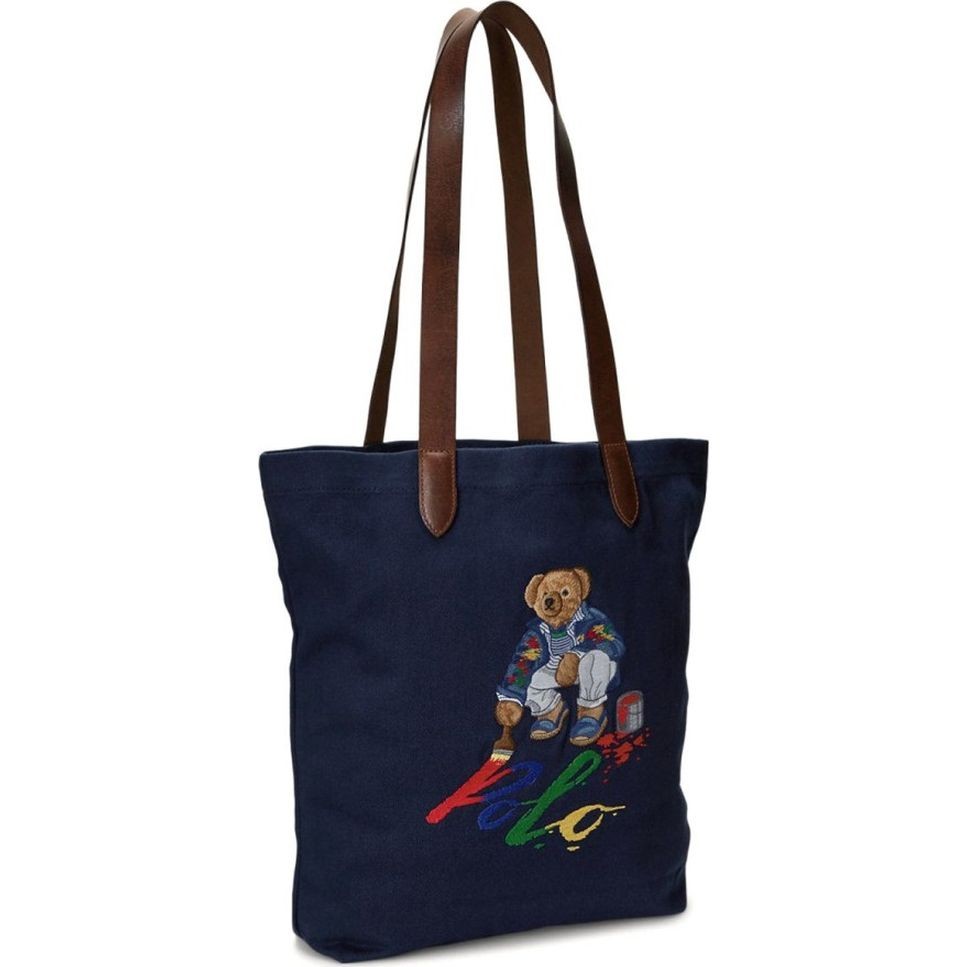 POLO RALPH LAUREN Pirkinių krepšys vyrams, Mėlyna, Medium shopper tote 3
