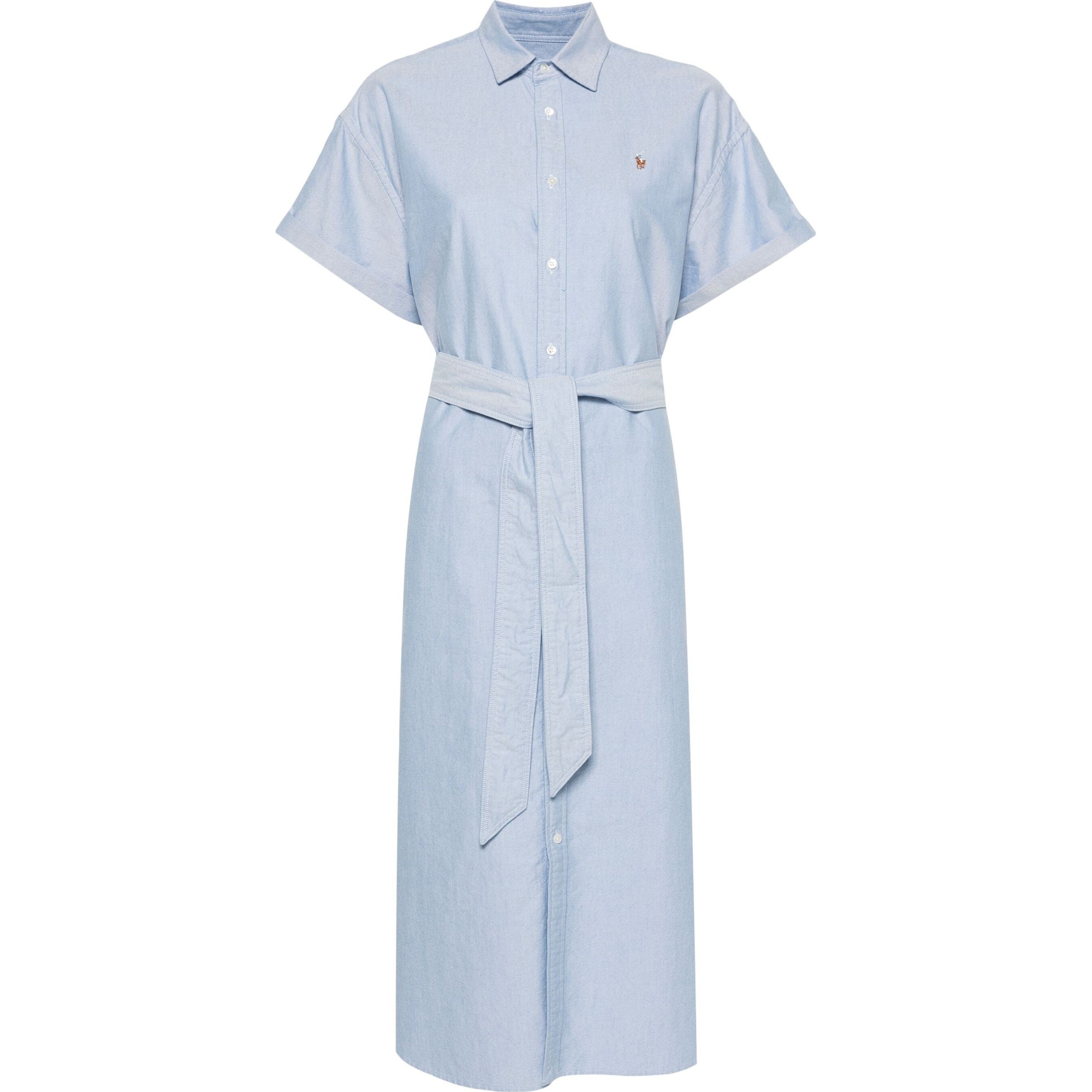 POLO RALPH LAUREN Midi suknelė moterims, Mėlyna, Long sleeve day dress