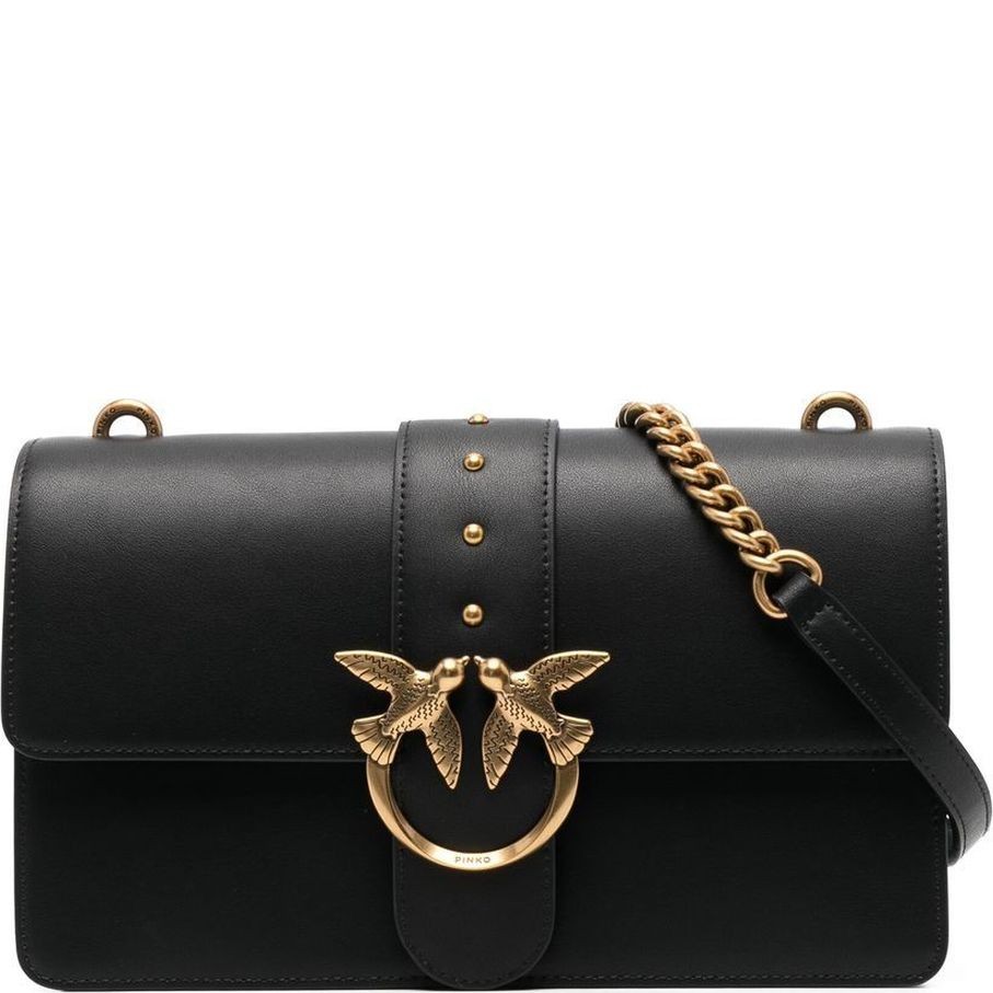 PINKO Rankinė per petį moterims, Juoda, Love classic icon crossbody 1