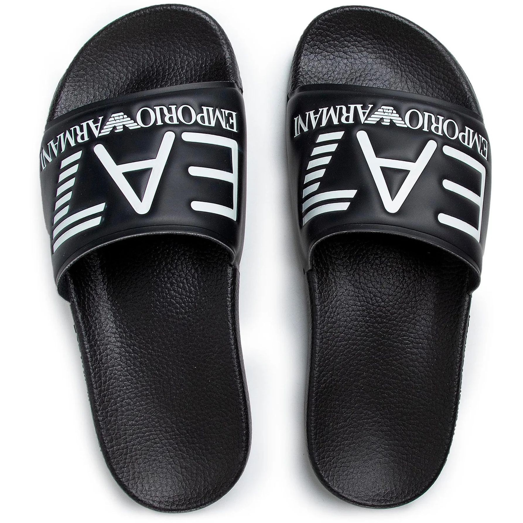 EA7 Šlepetės vyrams, Juoda, Black logo slides 4