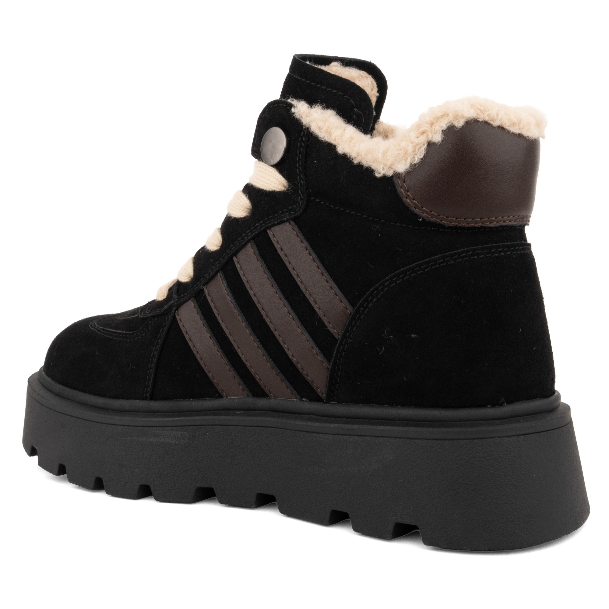 LA CONTE Pašiltinti aulinukai moterims, Juoda, Wm booties, lac6590-25200-woblk 3