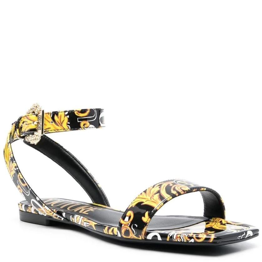 VERSACE JEANS CUTURE Basutės moterims, BLACK/GOLD, Fondo millie sandals 1