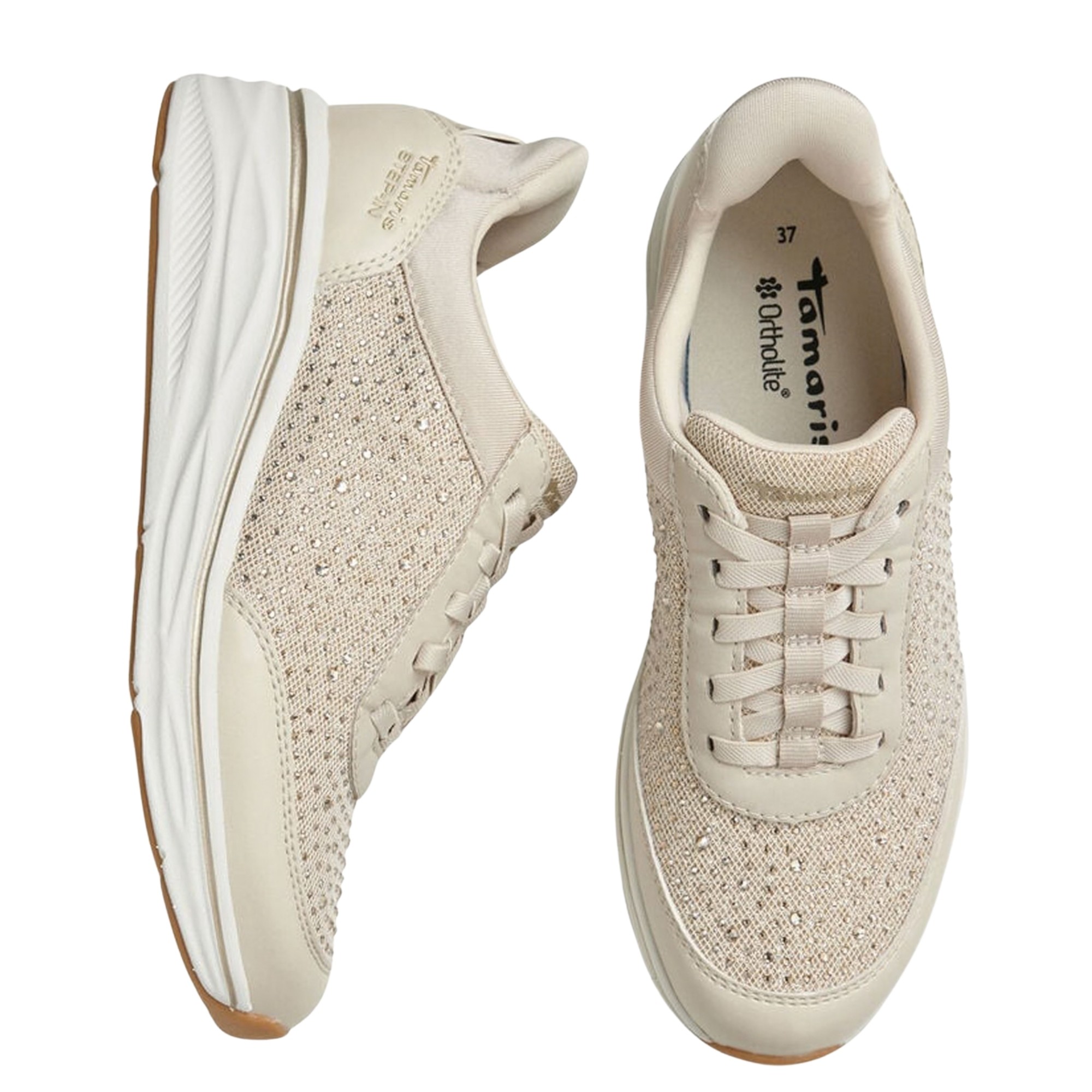 TAMARIS Laisvalaikio bateliai moterims, Smėlio, Leisure 3