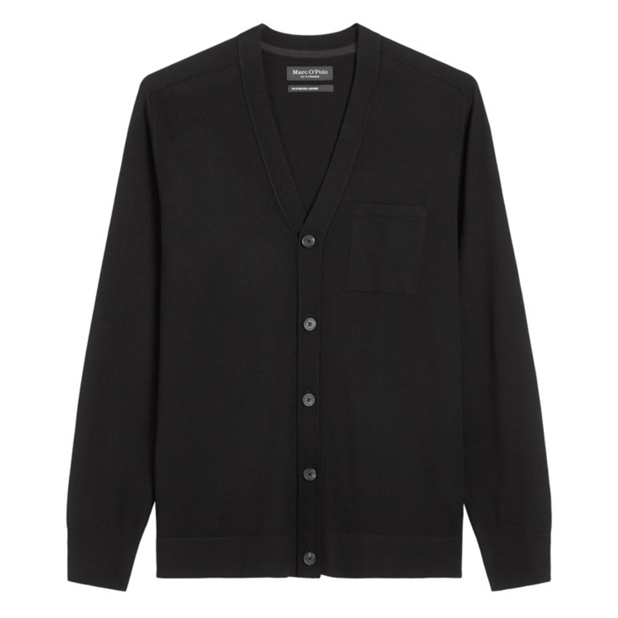 MARC O'POLO Kardiganas vyrams, Juoda, 529506361042 Cardigans