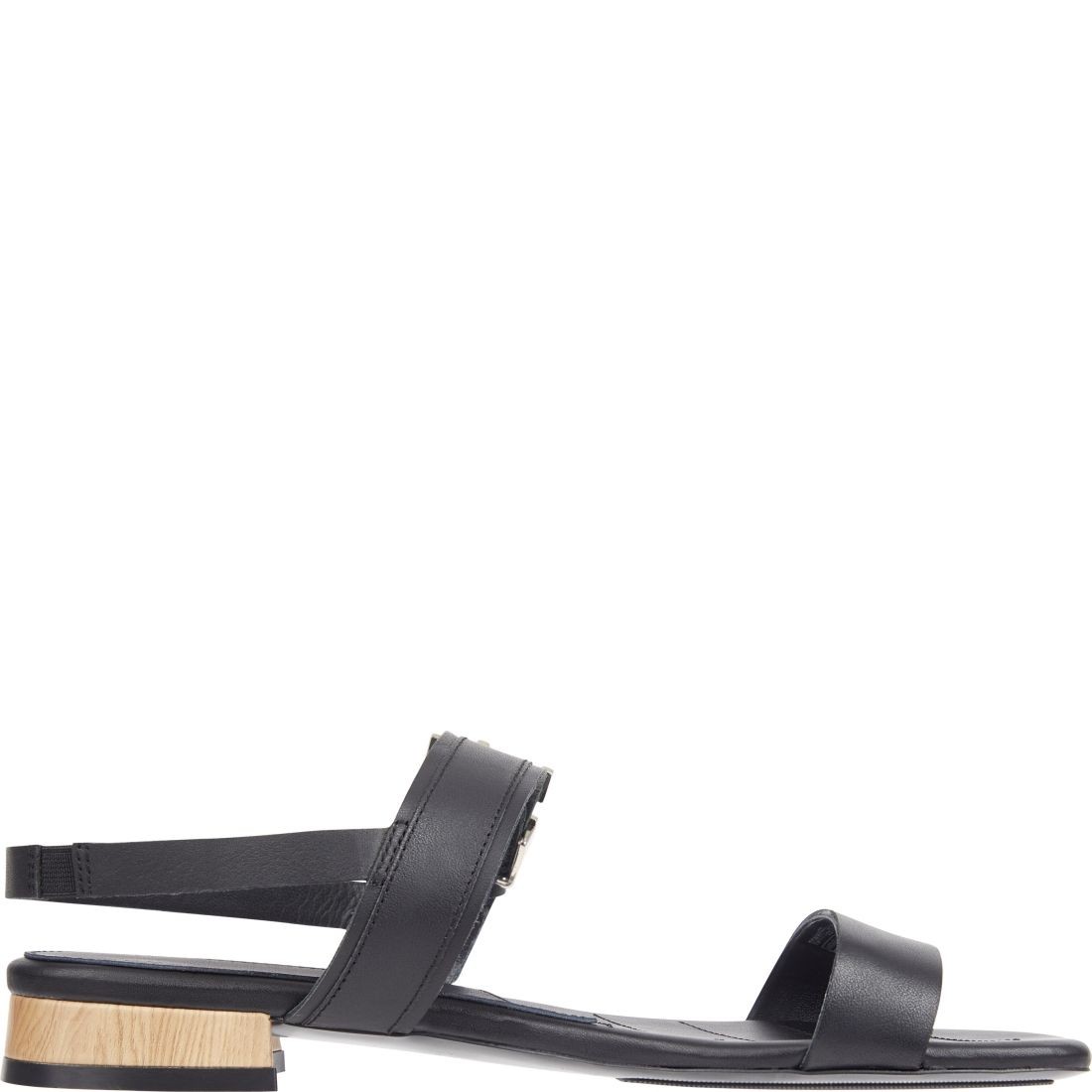 TOMMY HILFIGER Basutės moterims, Juoda, Hardware flat sandal 3