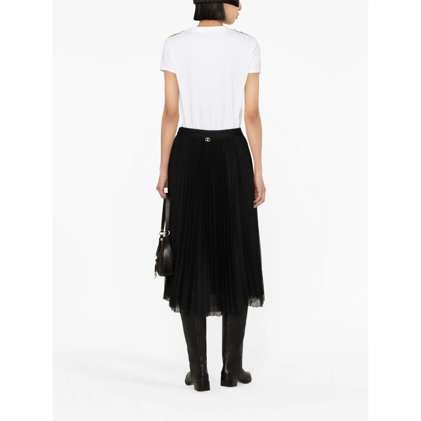 TWINSET Midi sijonas moterims, Juoda, Midi skirt 4