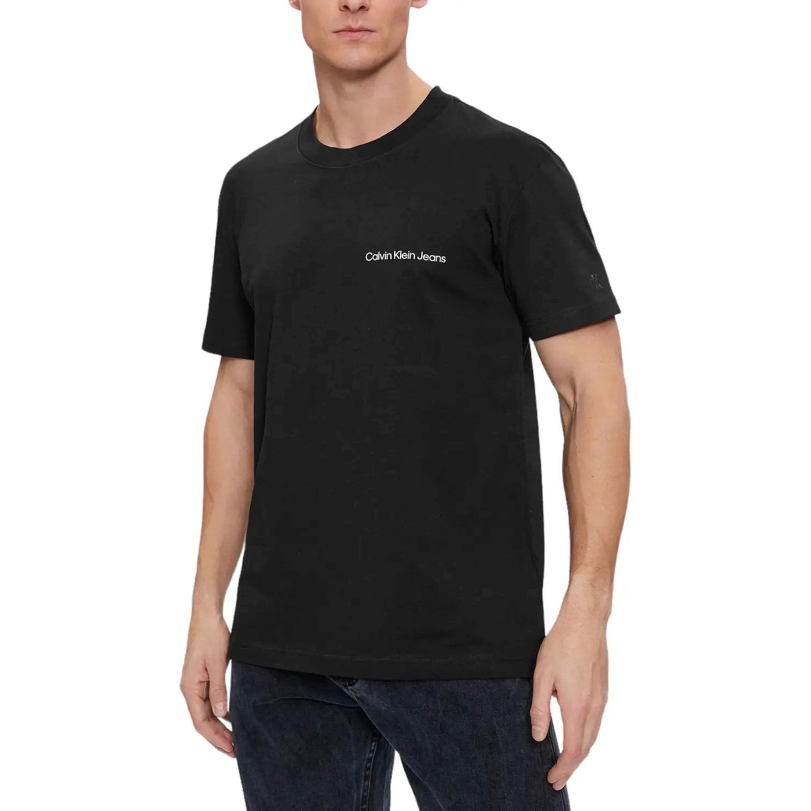 CALVIN KLEIN JEANS Marškinėliai trump. rankovėmis vyrams, Juoda, S/s t-shirt 2