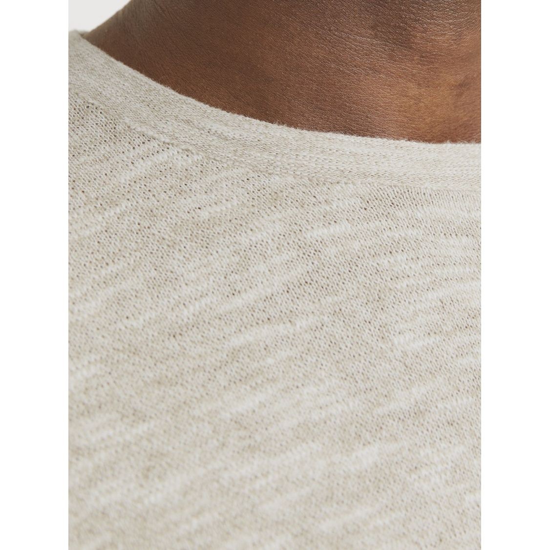 JACK & JONES Megztinis vyrams, Baige, Summer knit crew neck 5