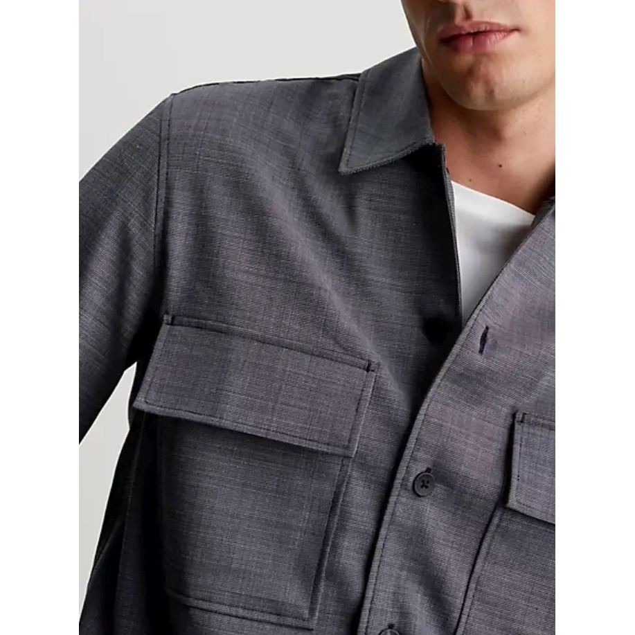 CALVIN KLEIN Midi suknelė vyrams, Juoda, Other dress shirts 4