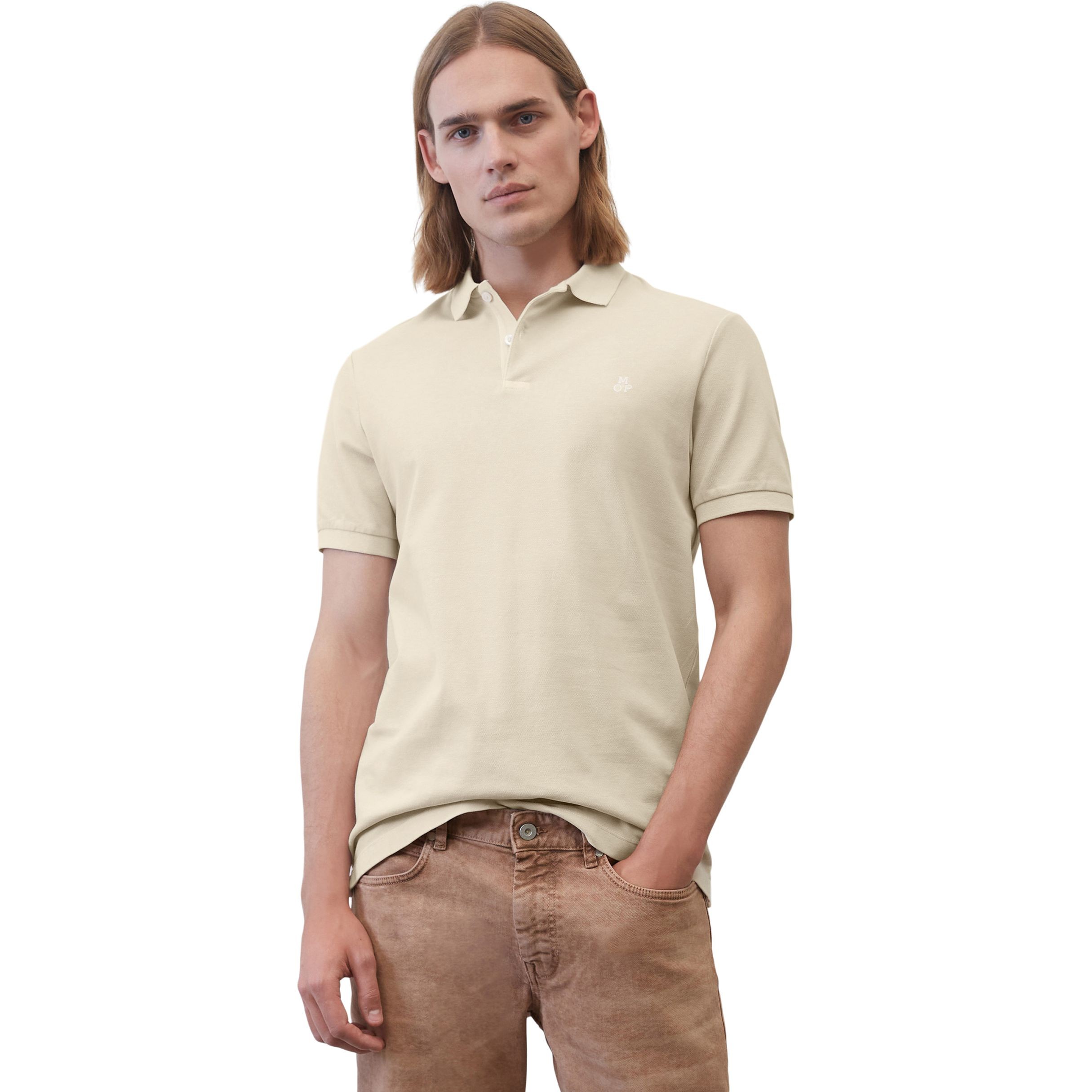 MARC O'POLO Polo marškiniai trumpos rank. vyrams, Pilka 2