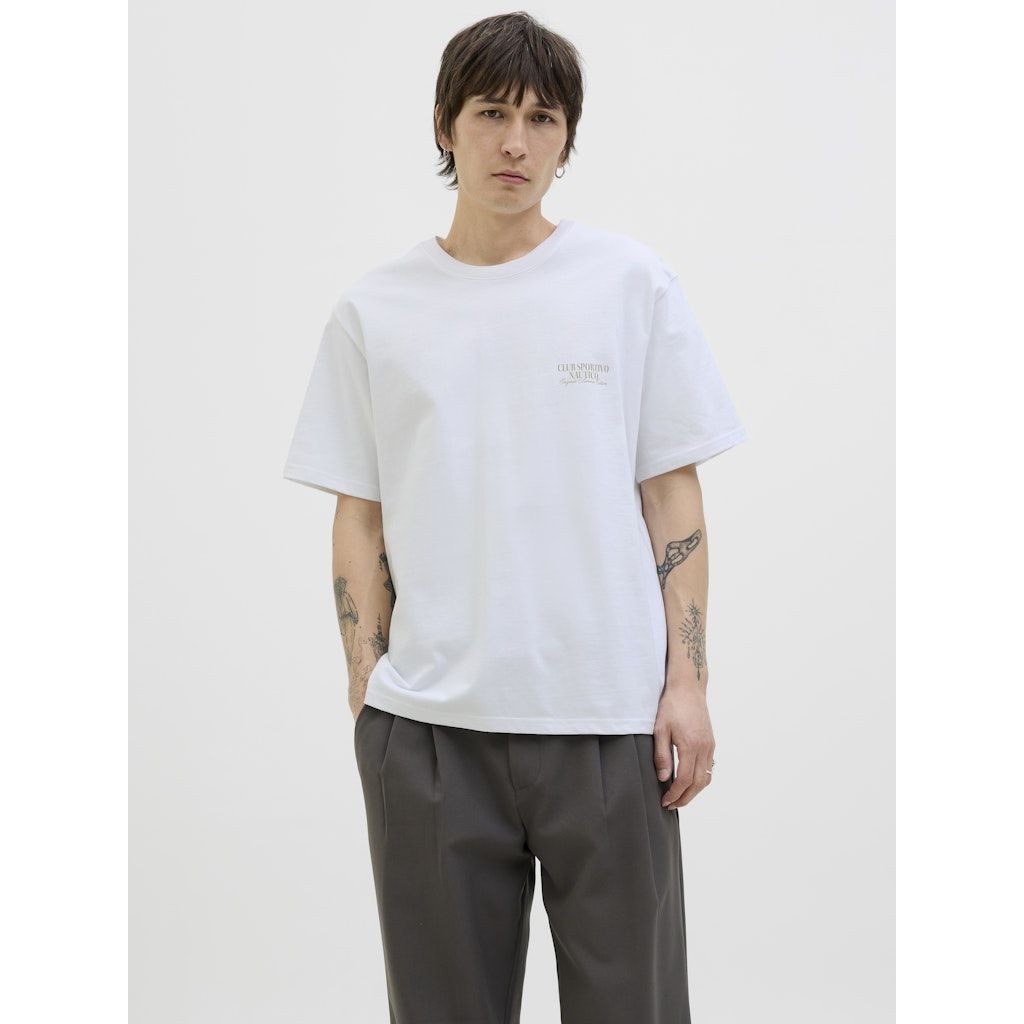 JACK & JONES Marškinėliai vyrams, Balta, Hydra photo tee 4