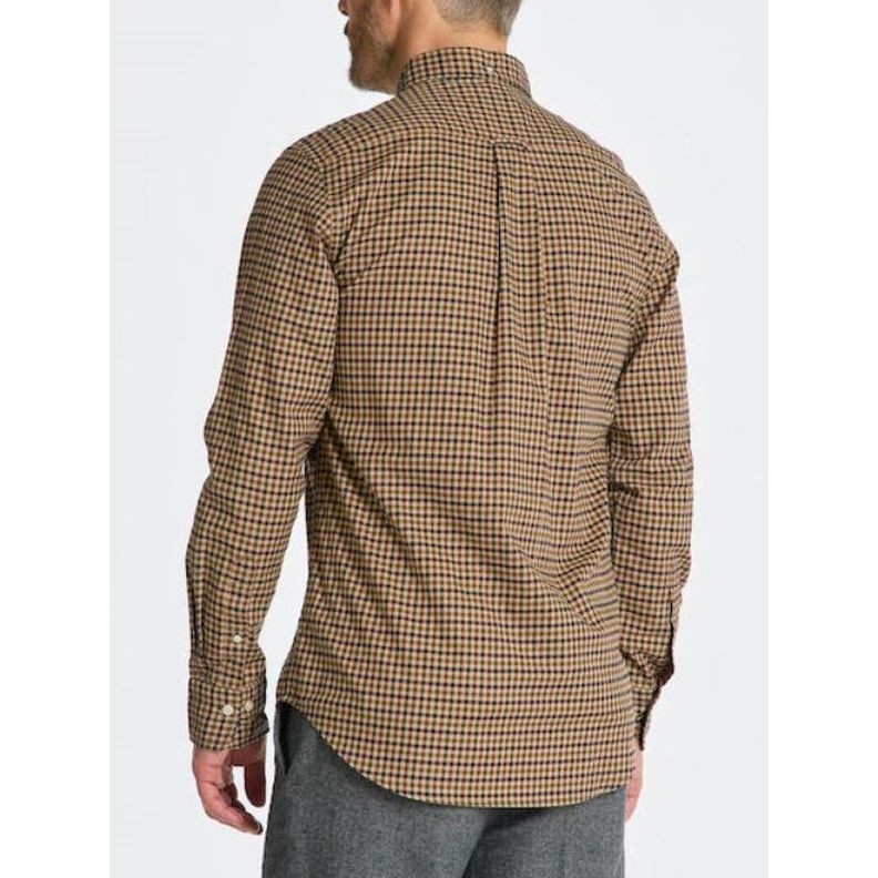 GANT Marškiniai vyrams, Smėlio, REG TWILL MICRO MULTI 3