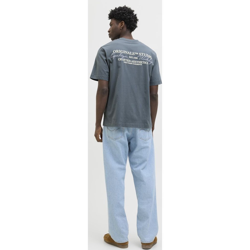 JACK & JONES Marškinėliai vyrams, Žalia, Islington type tee 7