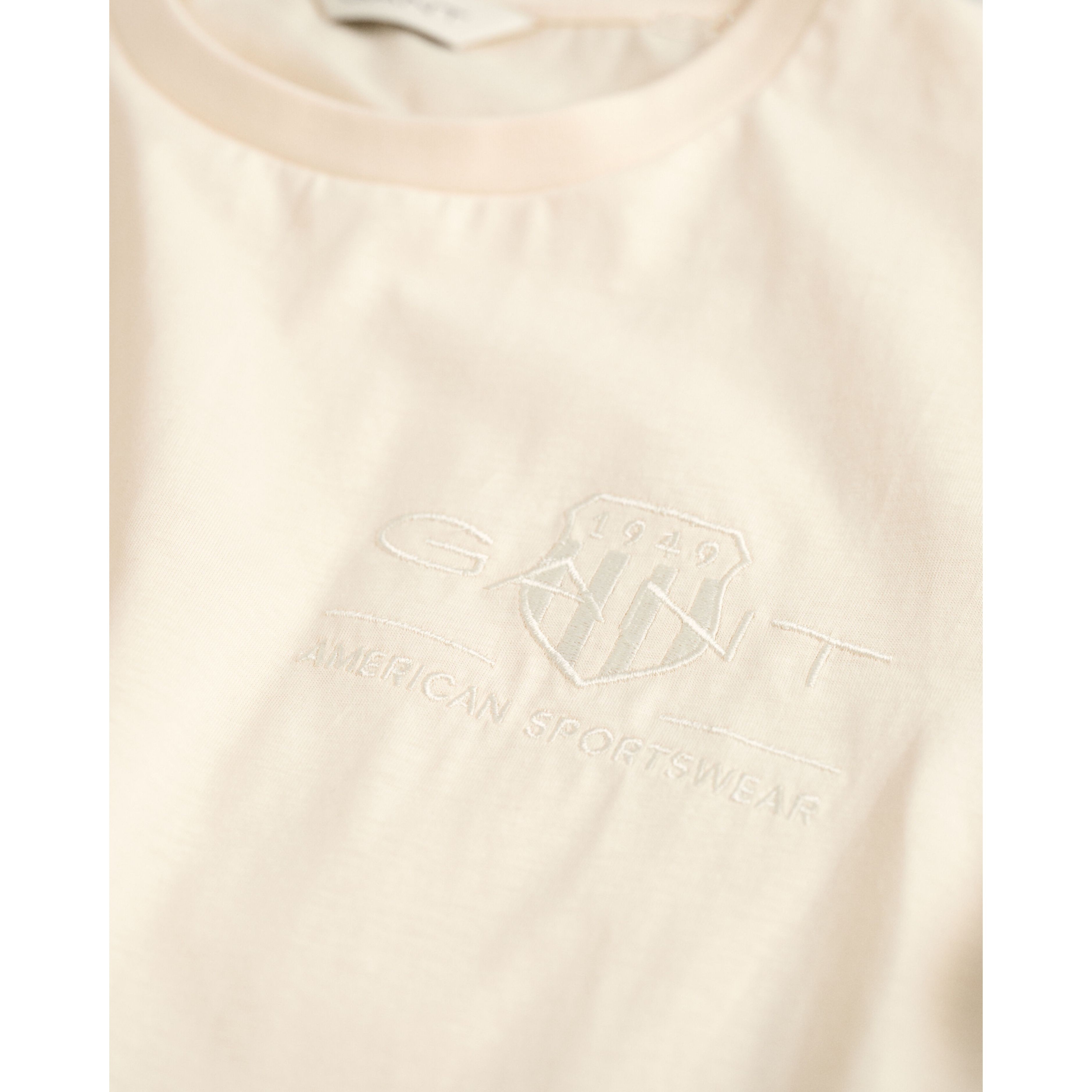 GANT Marškinėliai moterims, Geltona, REG TONAL SHIELD SS T-SHIRT 2