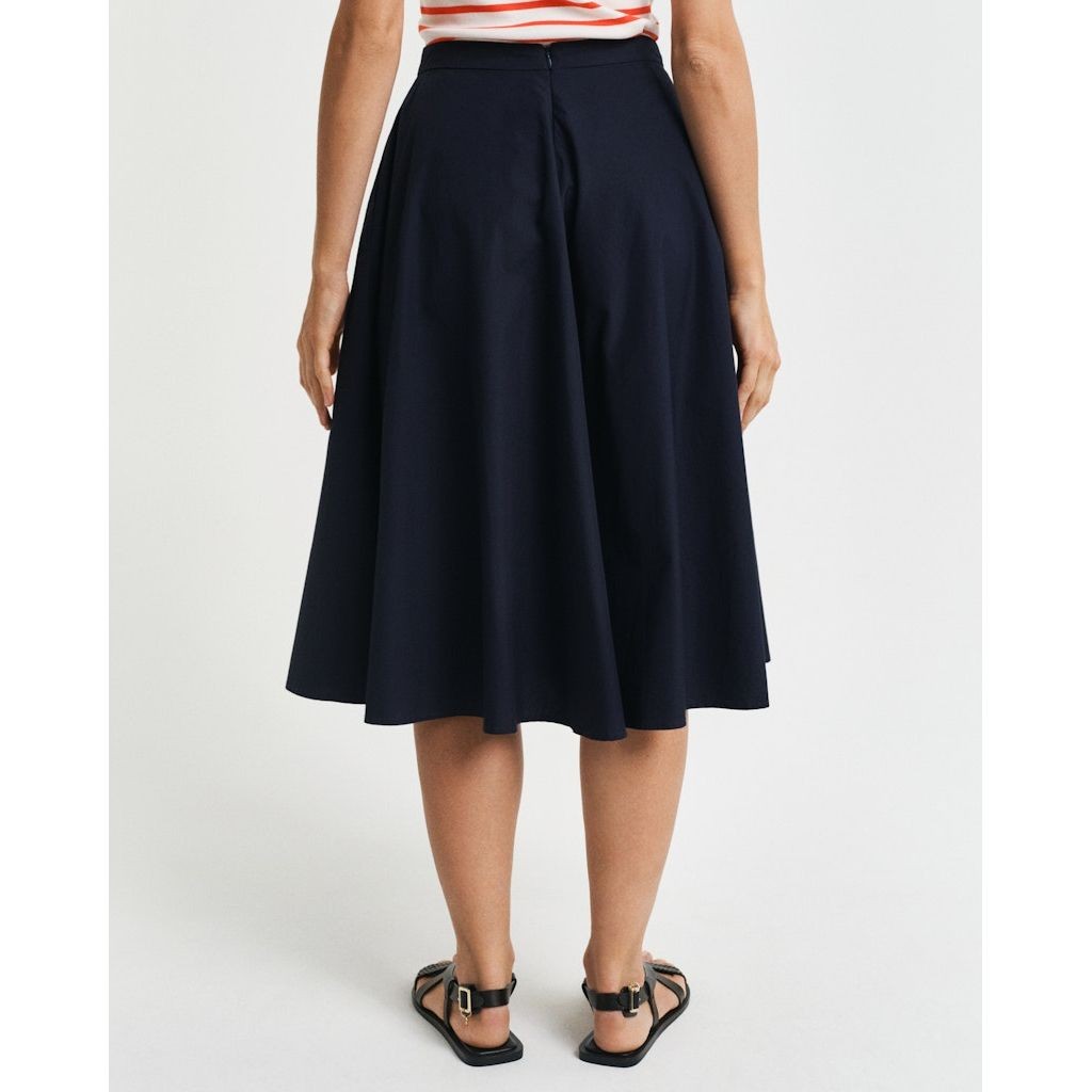 GANT Midi sijonas moterims, Mėlyna, Lightweight chino skirt 3